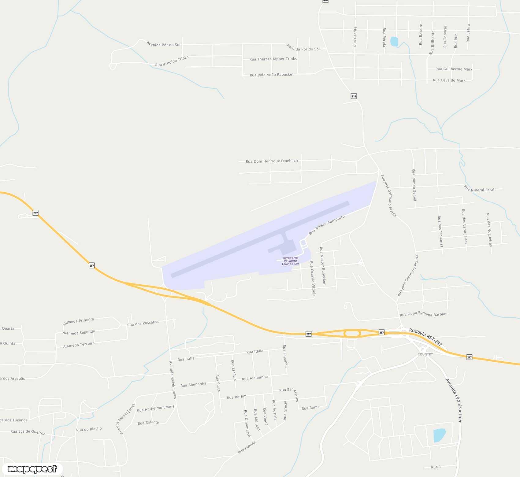 Carte de <span>Aérodrome de </span>Santa Cruz do Sul<span>(CSU)</span>