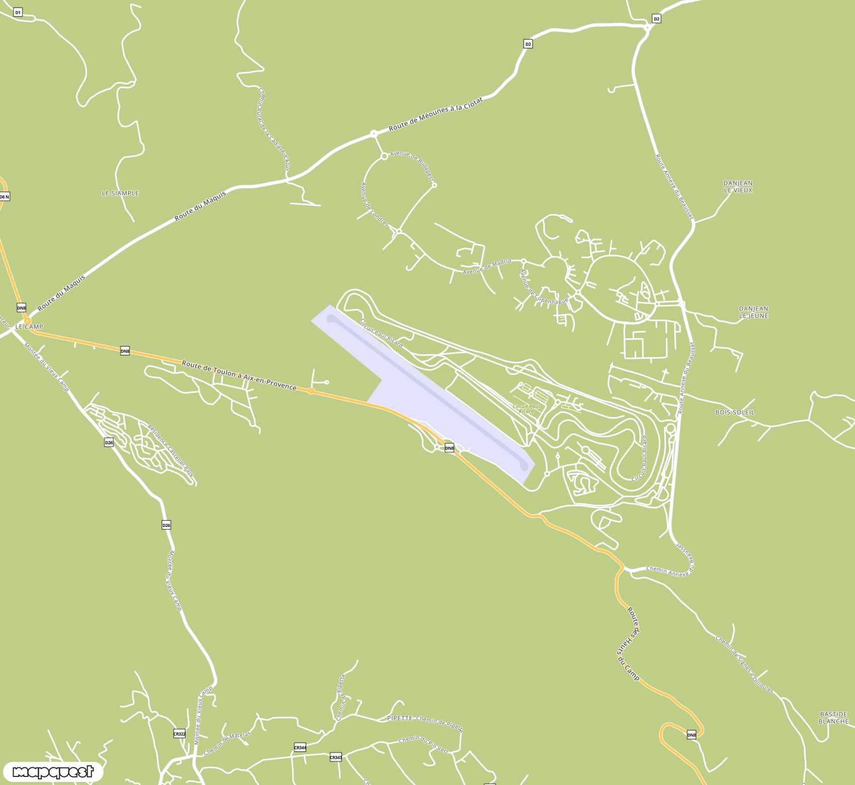 Carte de Le Castellet <span>airport (CTT)</span>
