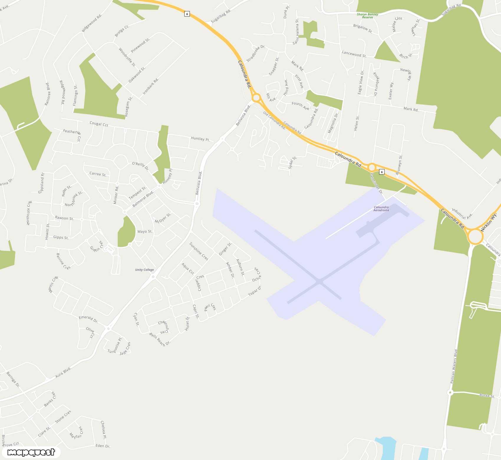 Carte de <span>Aérodrome de </span>Caloundra<span>(CUD)</span>