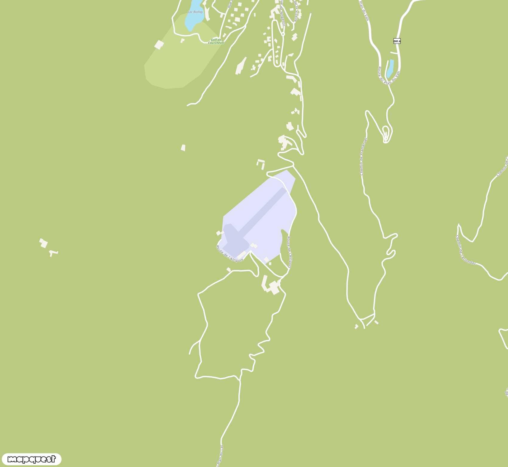 Carte de <span>Aérodrome de </span>Courchevel<span>(CVF)</span>