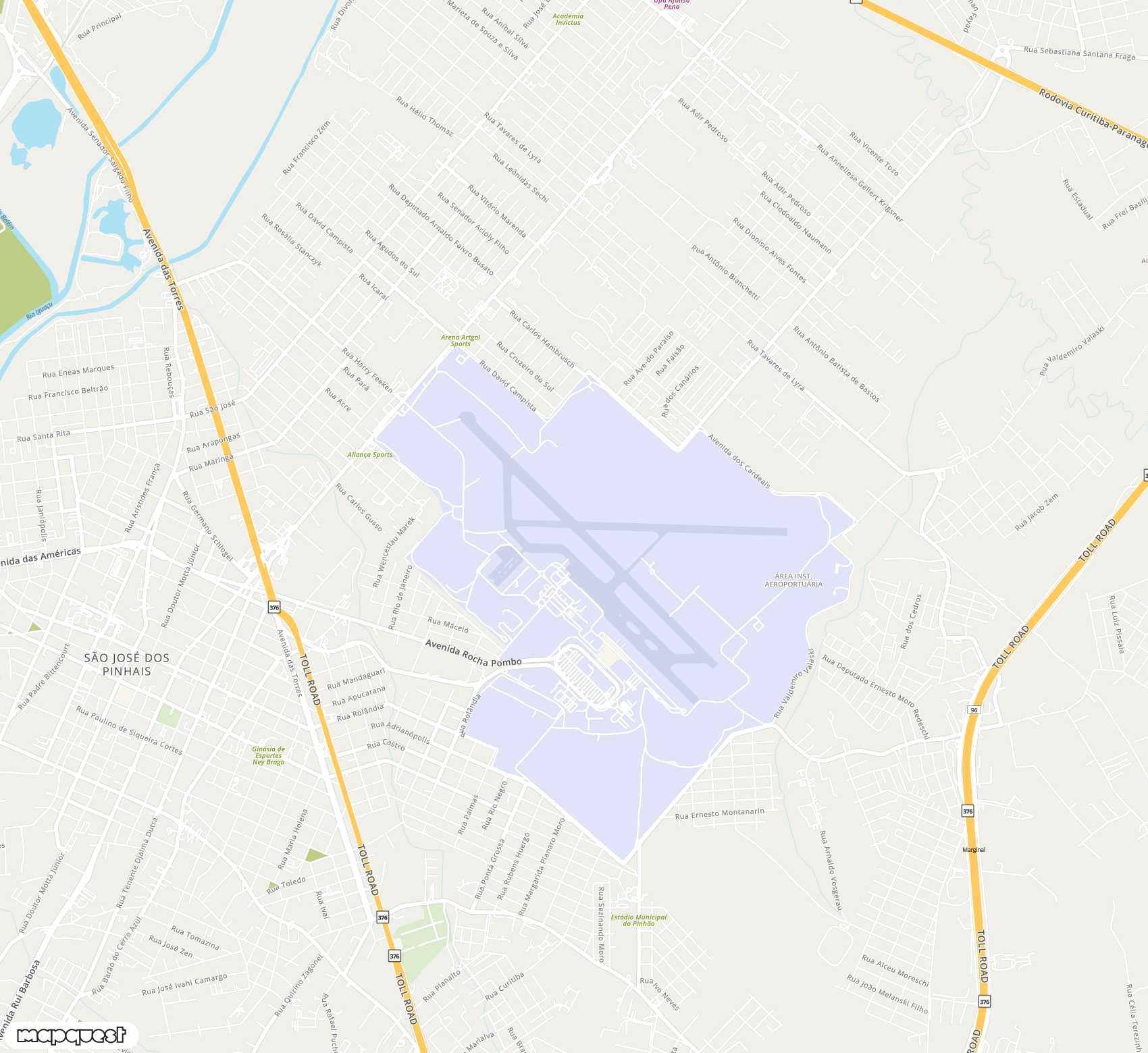 Carte de Afonso Pena <span>airport (CWB)</span>