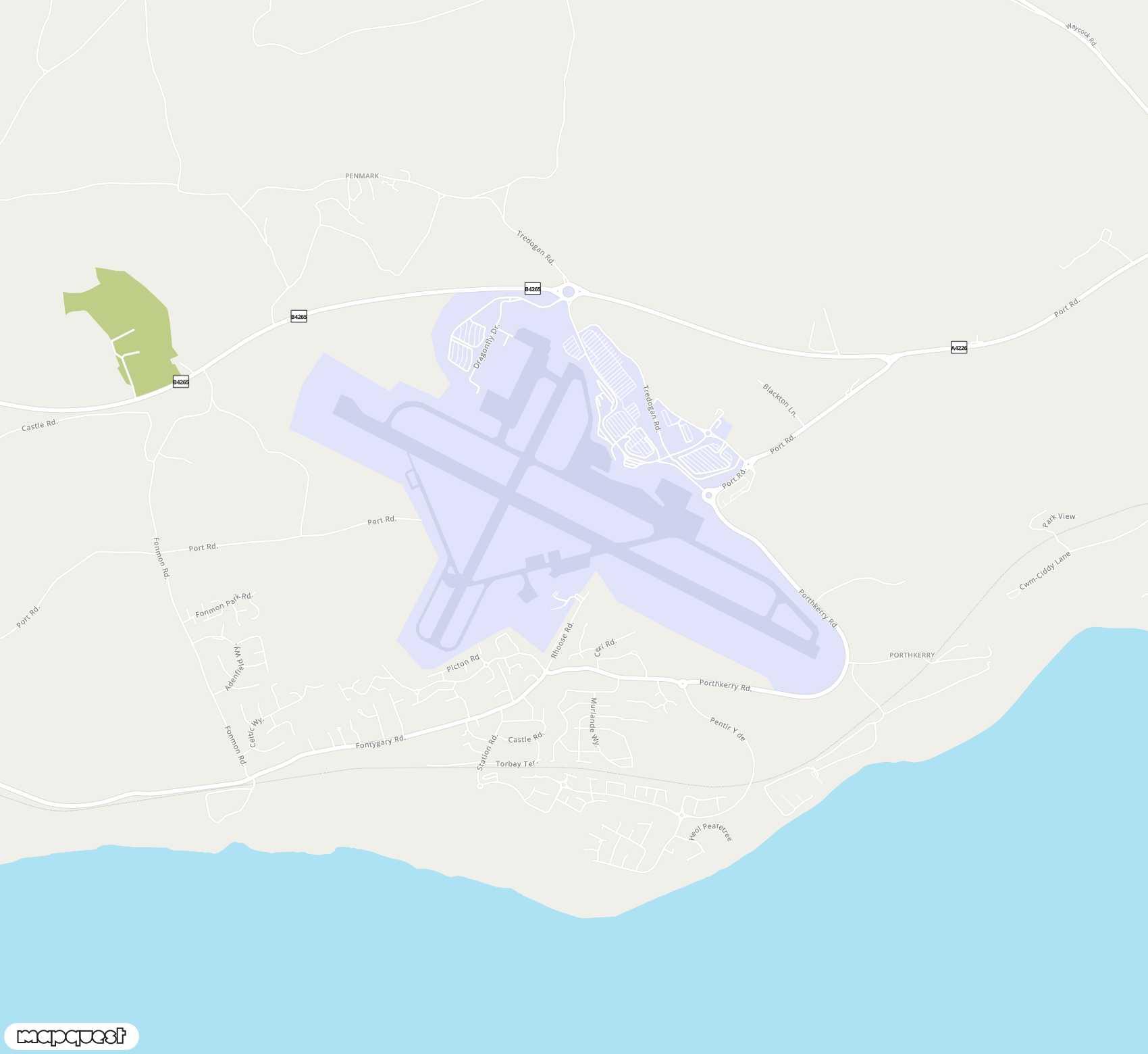 Carte de Cardiff <span>airport (CWL)</span>