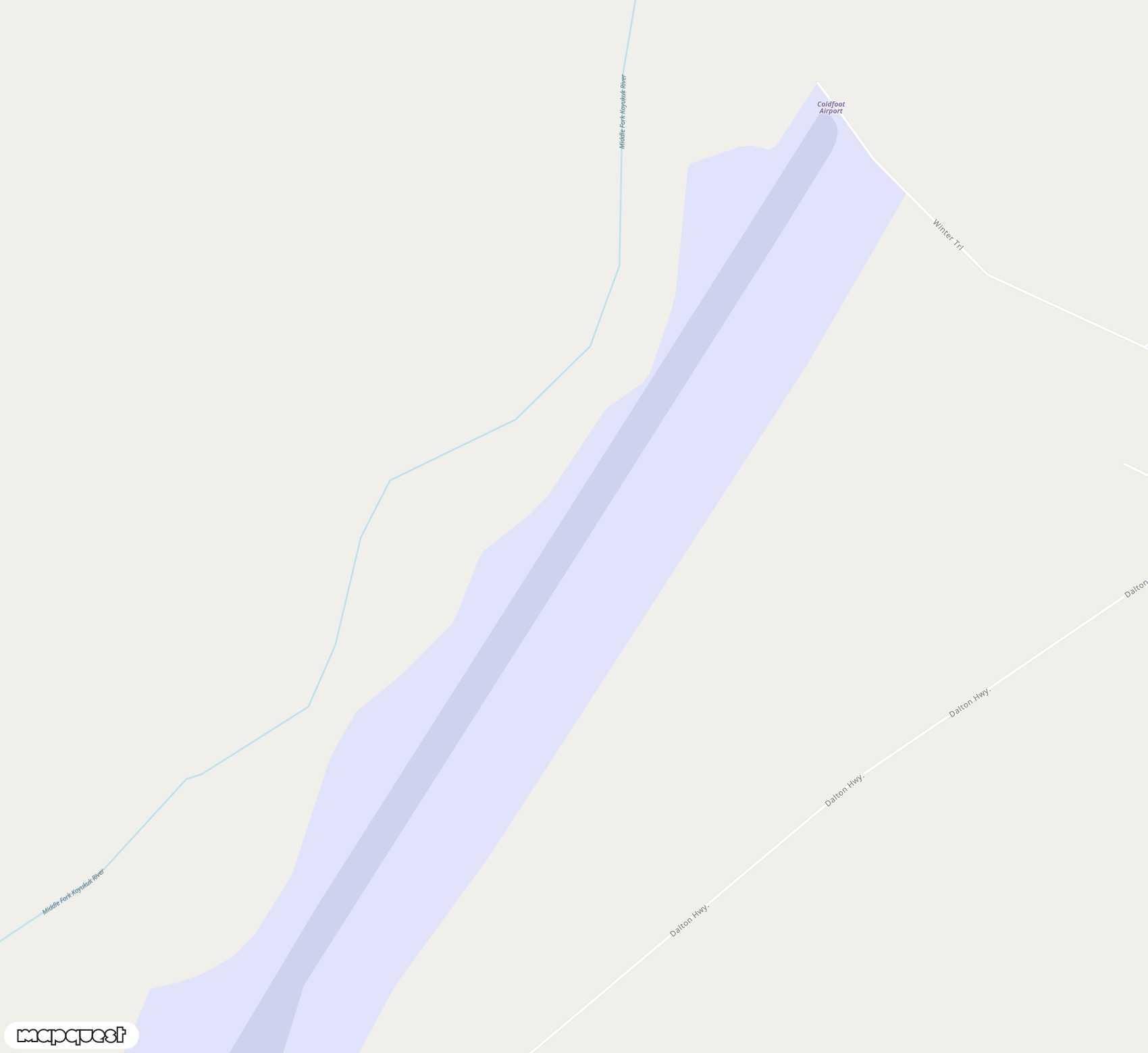 Carte de <span>Aérodrome de </span>Coldfoot<span>(CXF)</span>