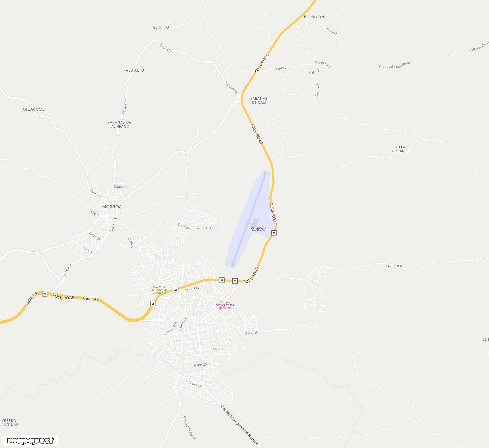 Carte de <span>Aéroport de </span>Las Brujas<span>(CZU)</span>