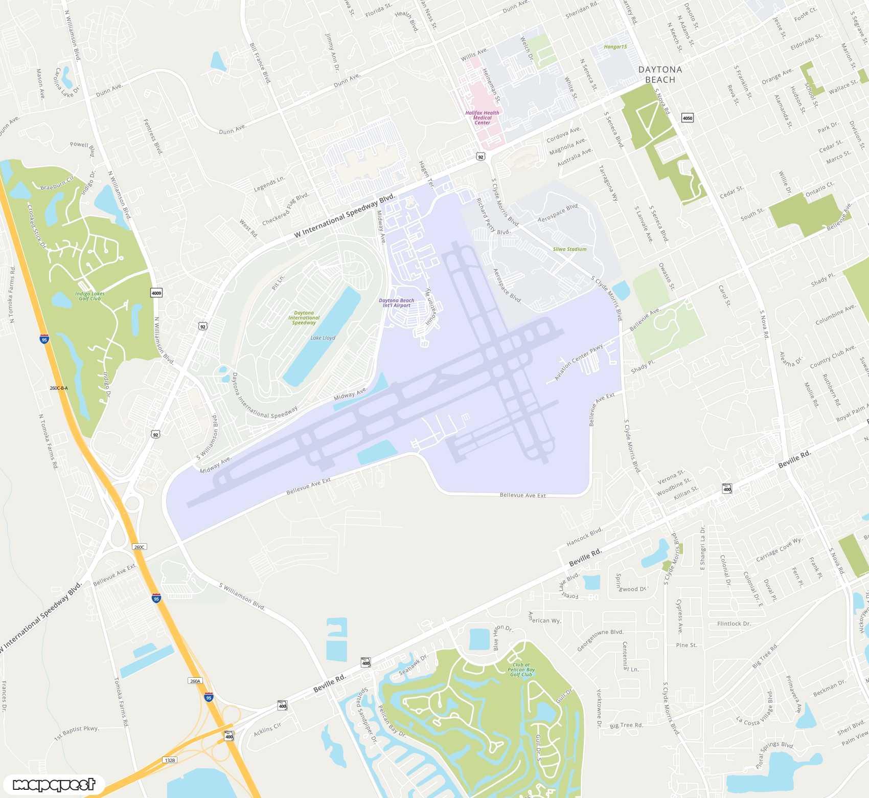 Carte de <span>Aéroport de </span>Daytona Beach<span>(DAB)</span>