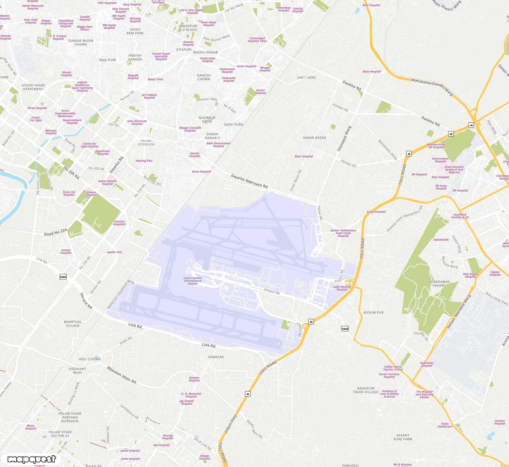 Carte de Indira Gandhi <span>international airport (DEL)</span>