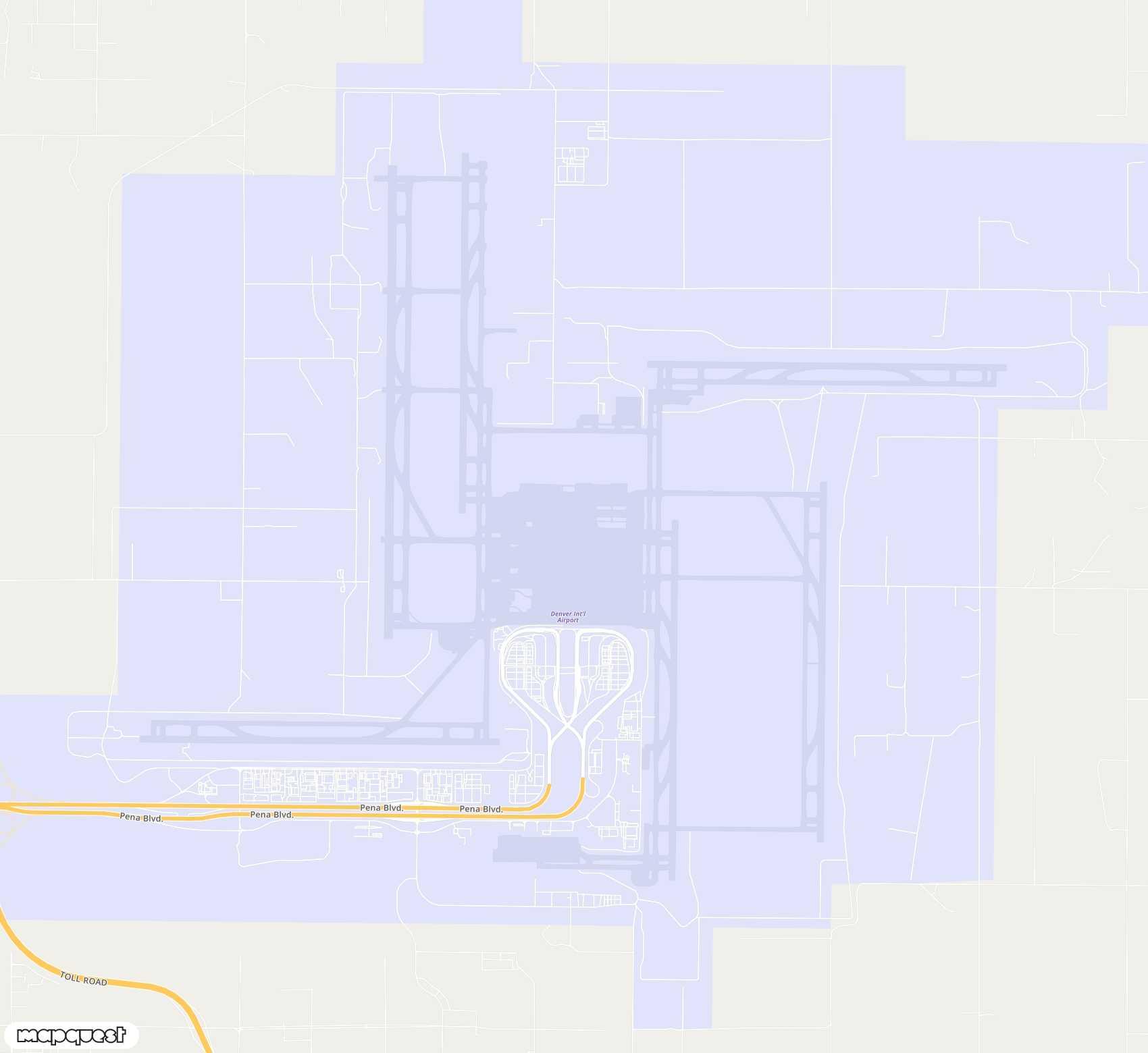 Carte de Denver <span>international airport (DEN)</span>