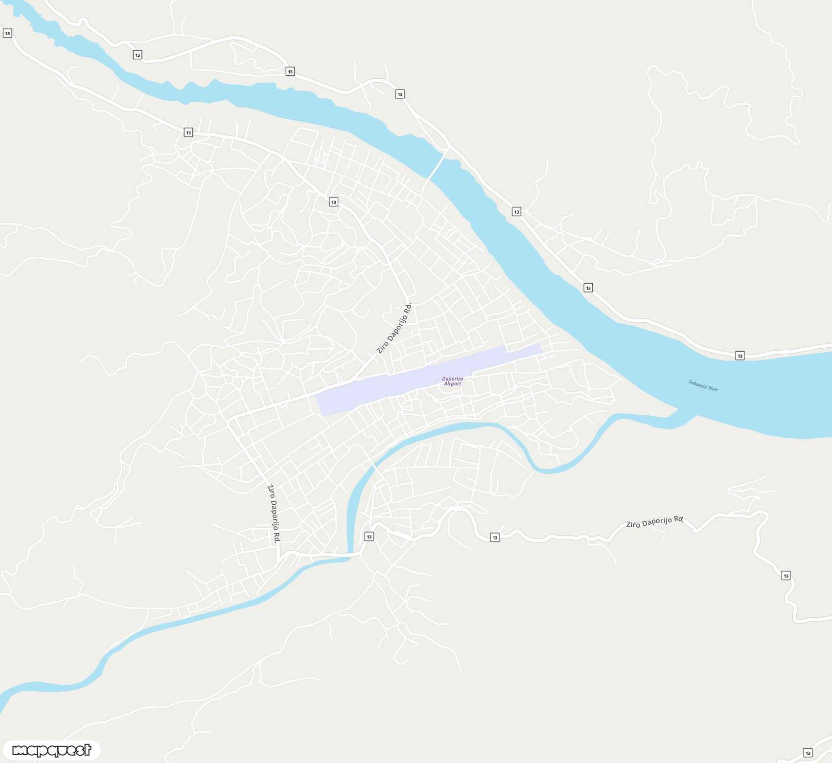 Carte de Daporijo <span>airfield (DEP)</span>