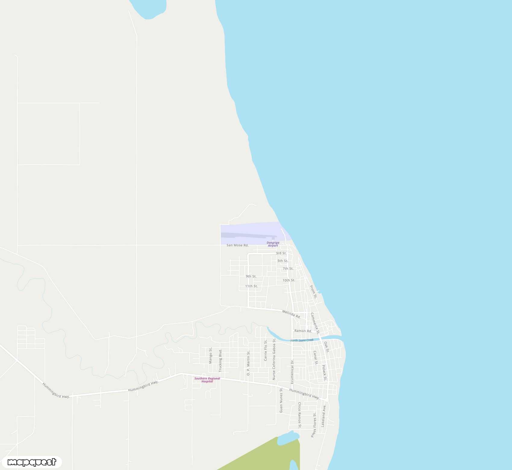 Carte de <span>Aéroport de </span>Dangriga<span>(DGA)</span>