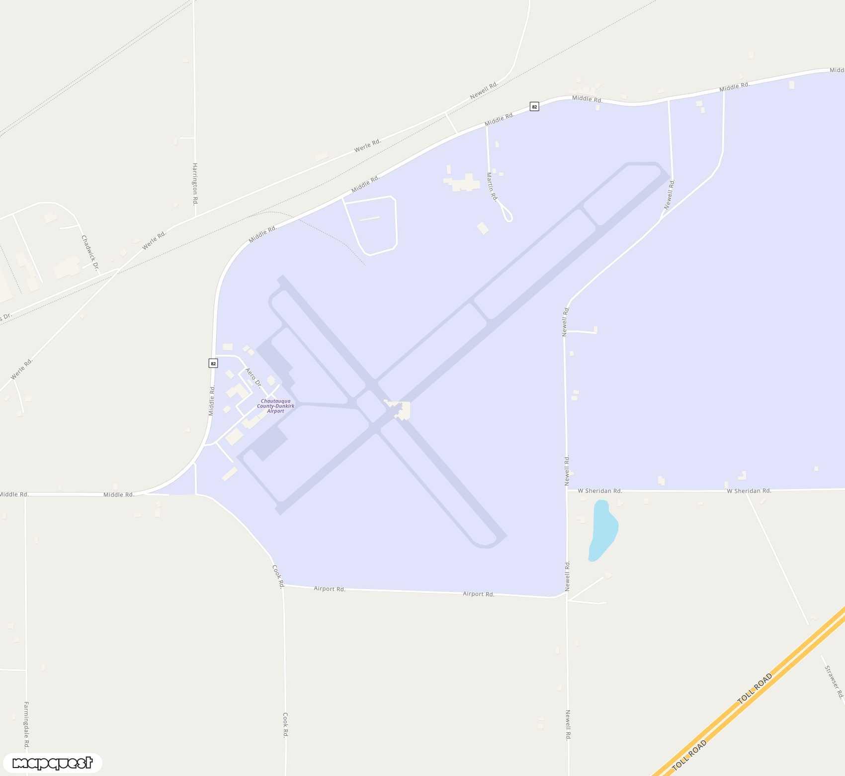 Carte de <span>Aérodrome de </span>Chautauqua County-Dunkirk<span>(DKK)</span>