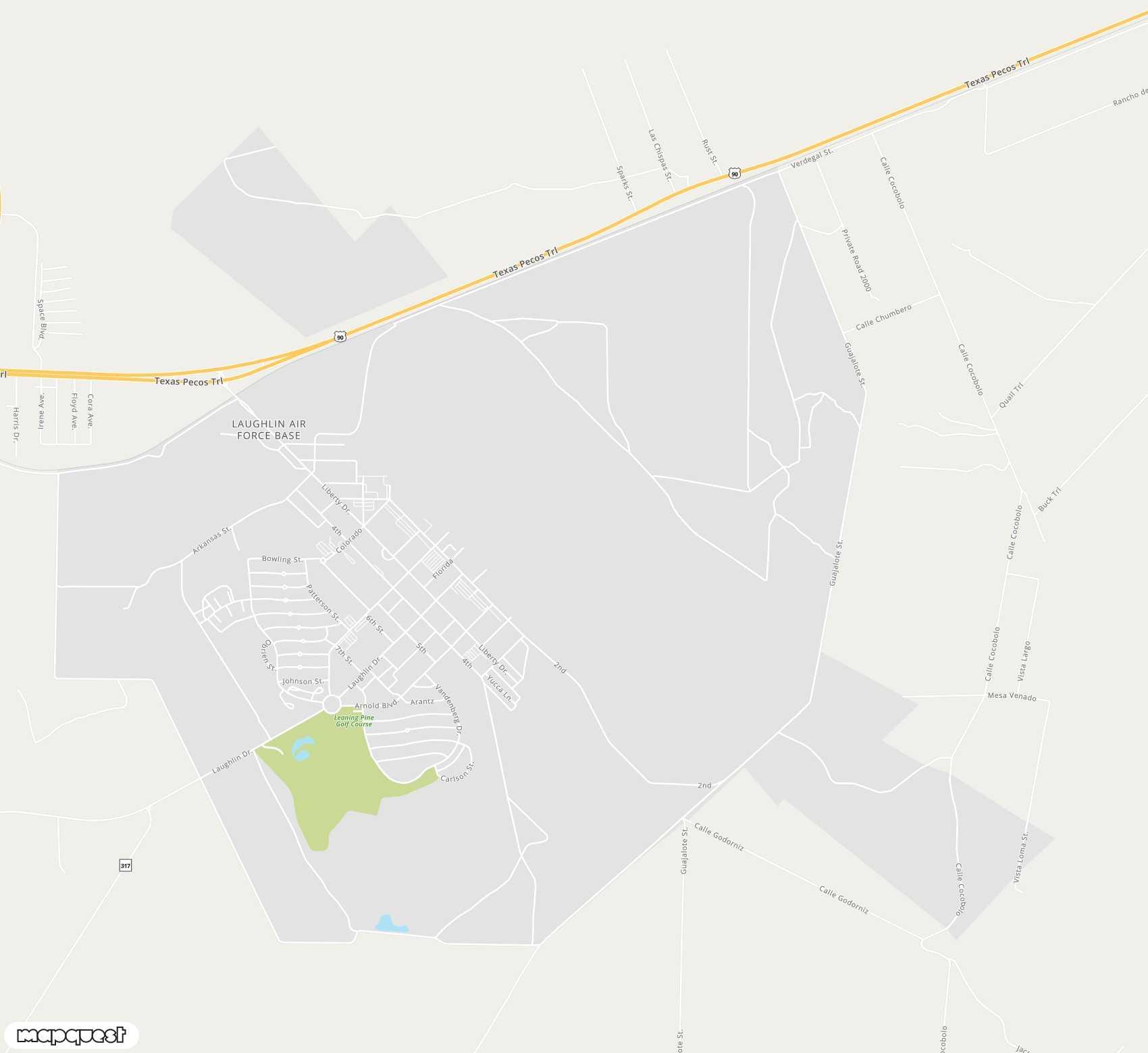 Carte de Laughlin Air Force Base <span>airport (DLF)</span>
