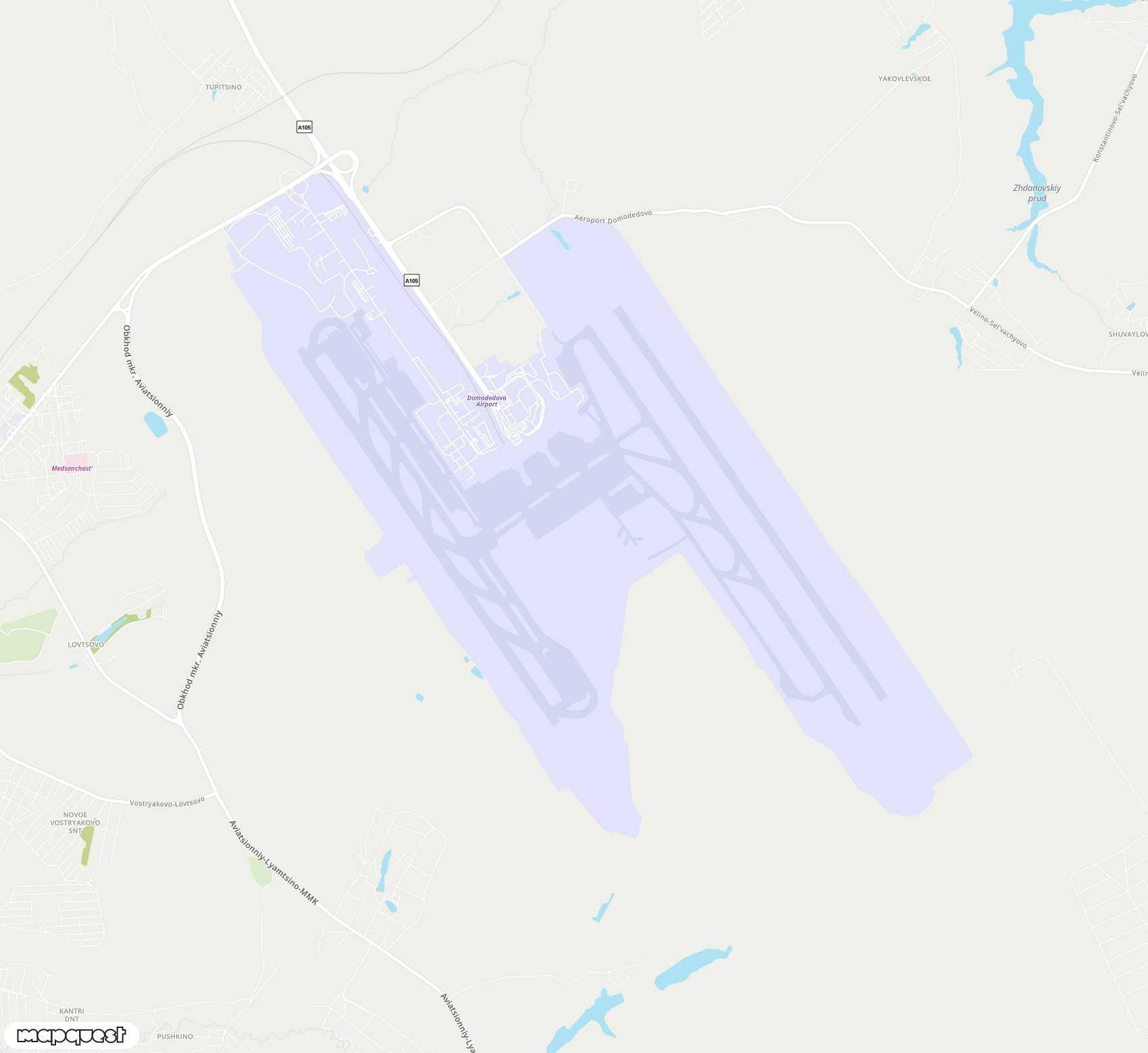 Carte de <span>Aéroport international de </span>Domodedovo<span>(DME)</span>