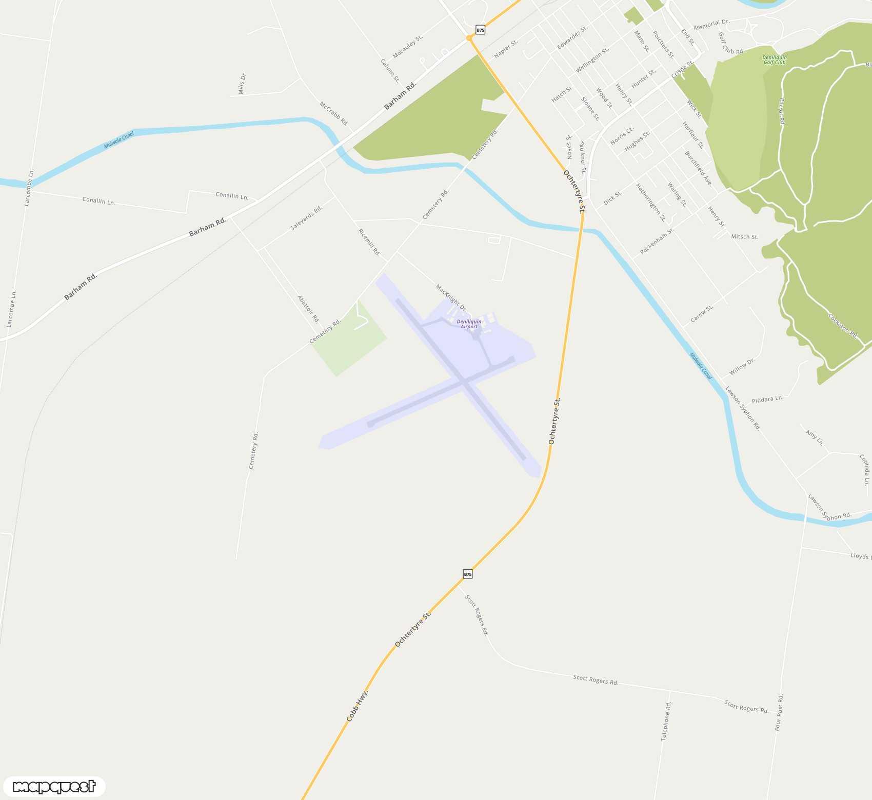 Carte de Deniliquin <span>airport (DNQ)</span>