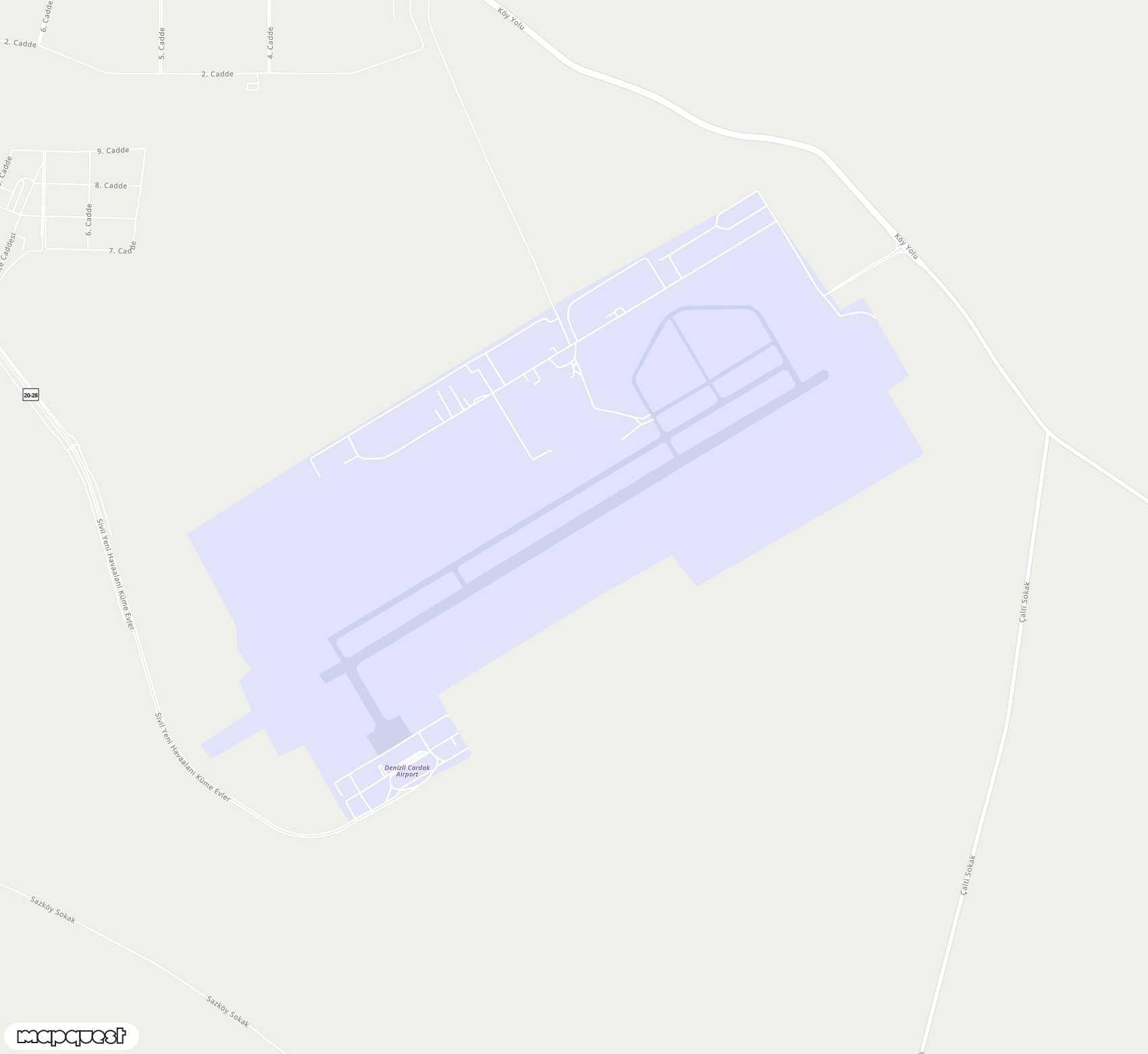 Carte de <span>Aéroport de </span>Çardak<span>(DNZ)</span>