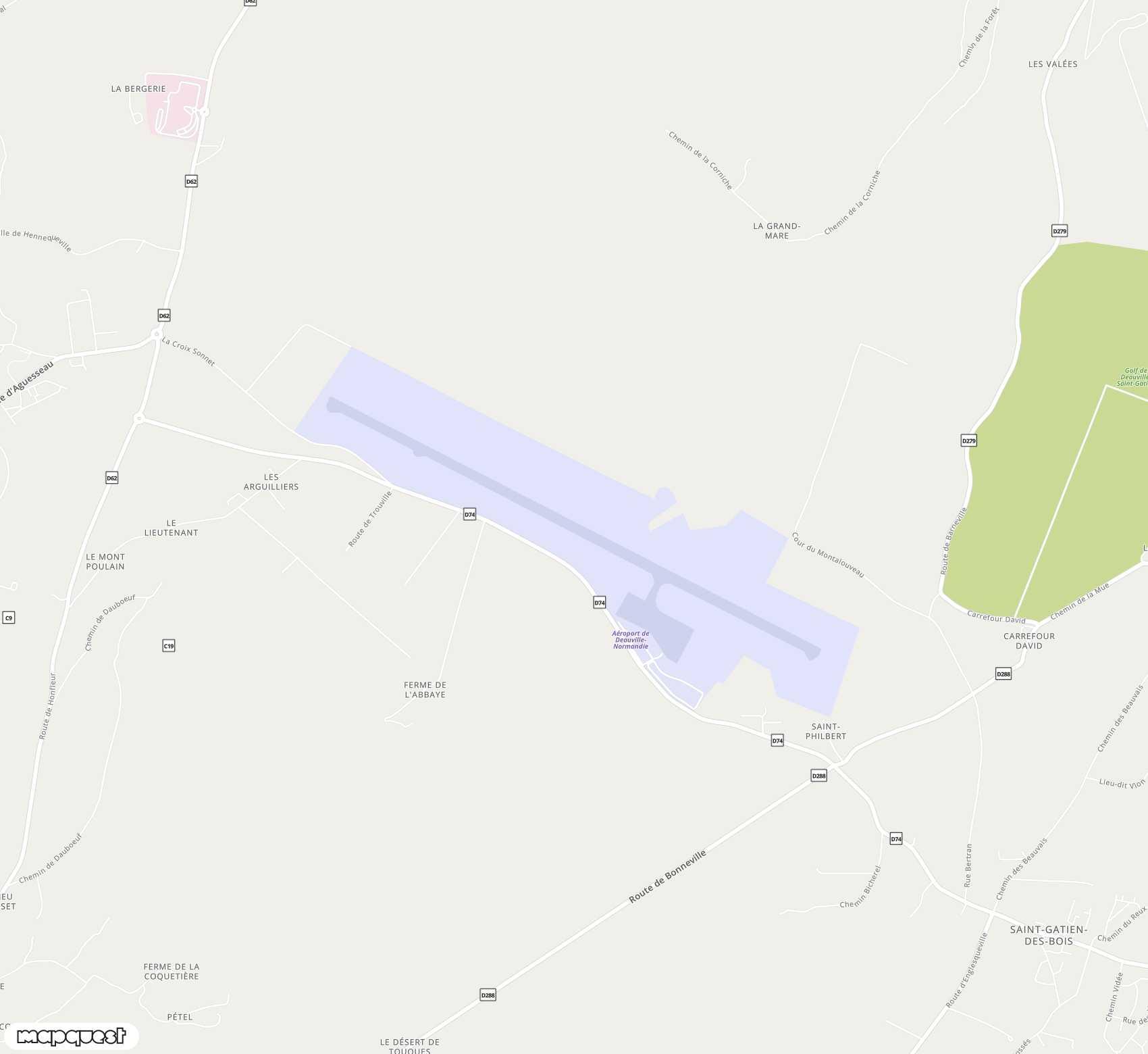 Carte de Deauville-Saint-Gatien <span>airport (DOL)</span>