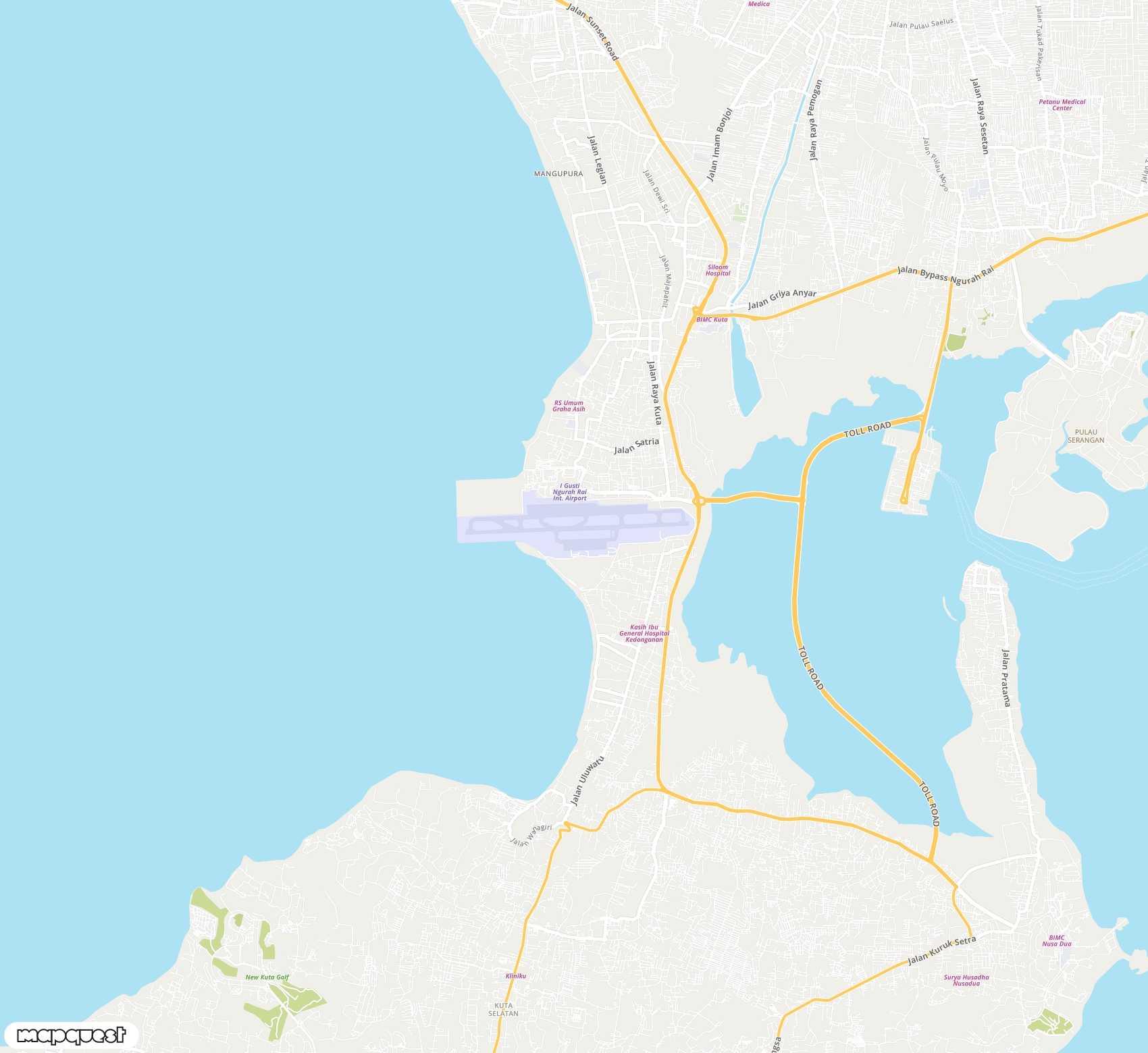 Carte de Ngurah Rai (Bali) <span>international airport (DPS)</span>