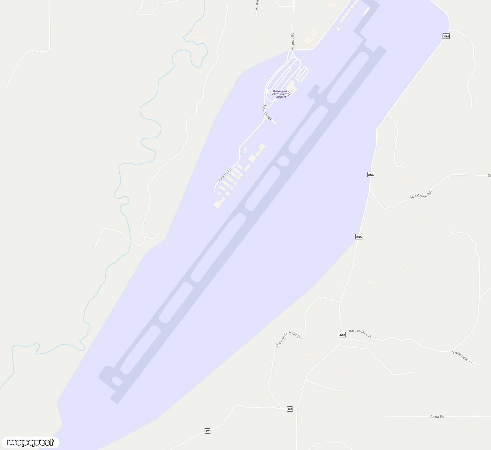 Carte de Durango La Plata County <span>airfield (DRO)</span>