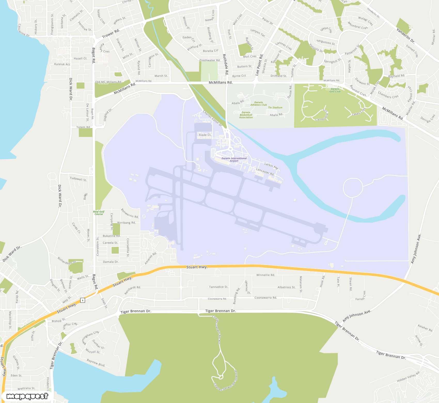 Carte de <span>Aéroport de </span>Darwin<span>(DRW)</span>