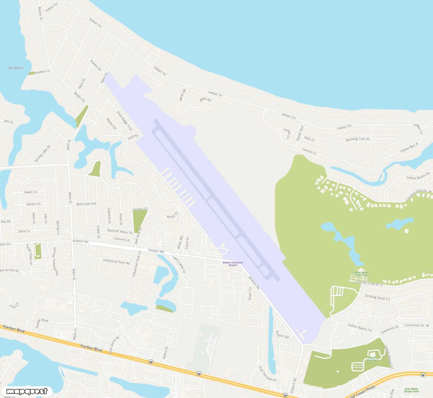 Carte de <span>Aérodrome de </span>Destin Executive<span>(DSI)</span>