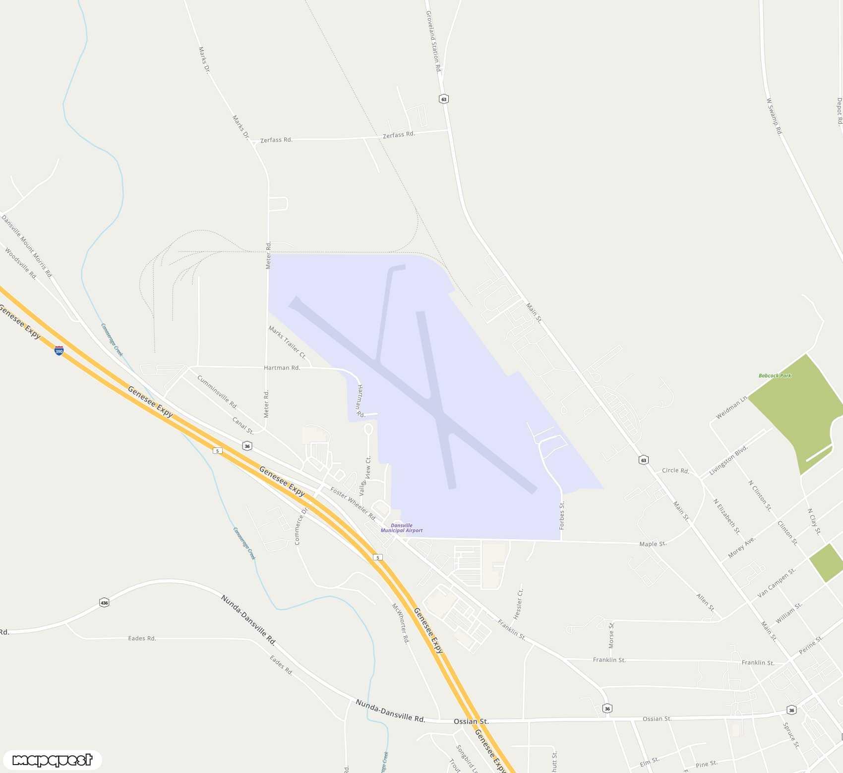 Carte de <span>Aérodrome de </span>Dansville Municipal<span>(DSV)</span>