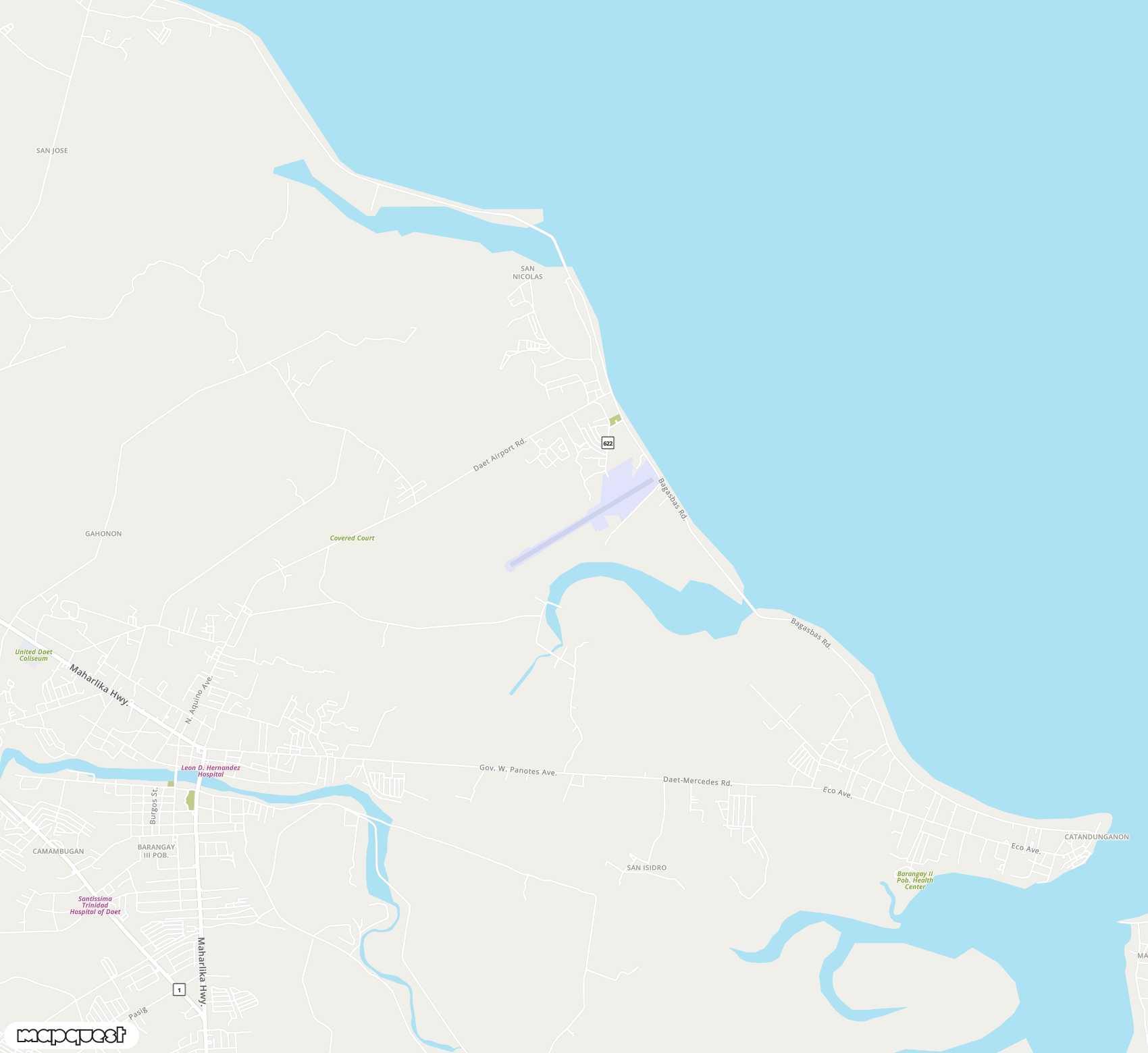 Carte de Daet <span>airport (DTE)</span>