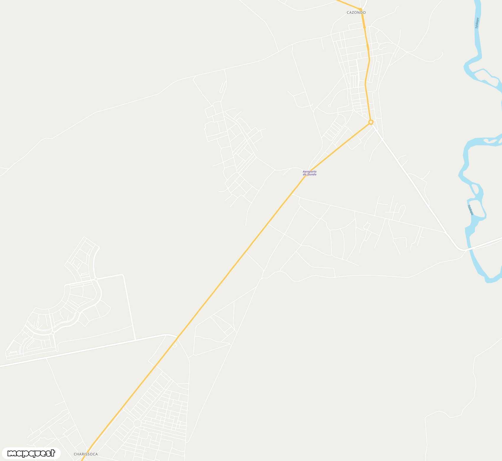 Carte de <span>Aéroport de </span>Dundo<span>(DUE)</span>