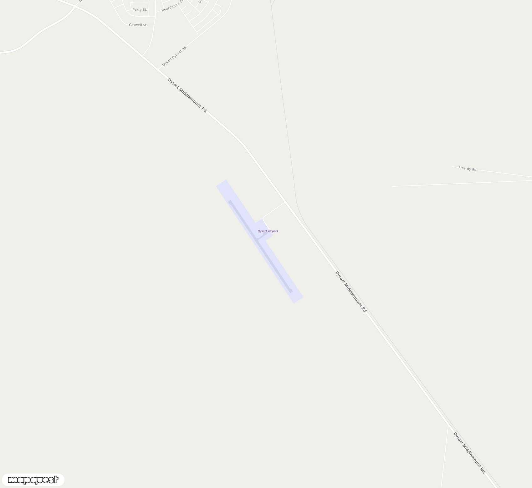 Carte de Dysart <span>airport (DYA)</span>