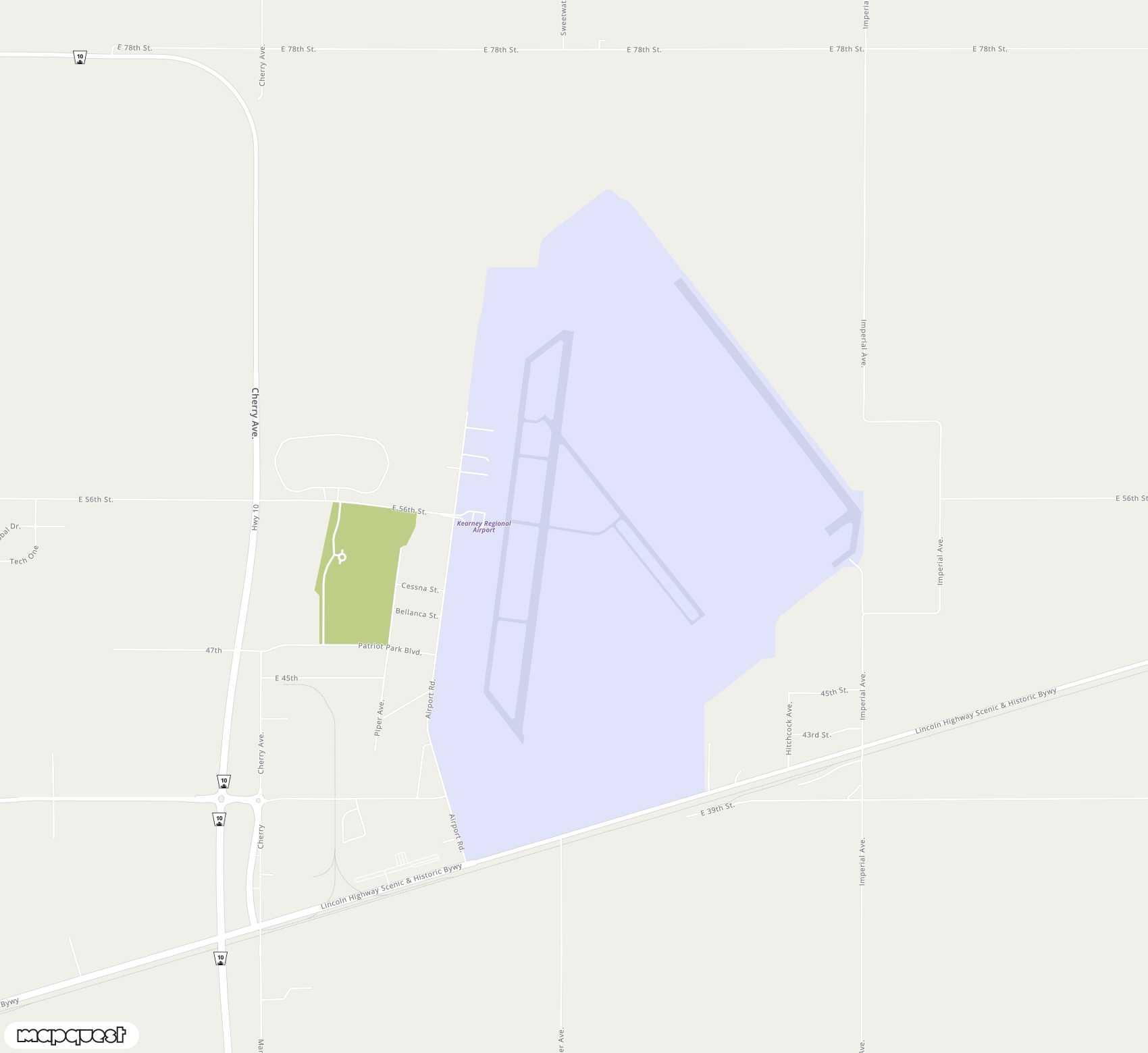 Carte de Kearney Regional <span>airport (EAR)</span>
