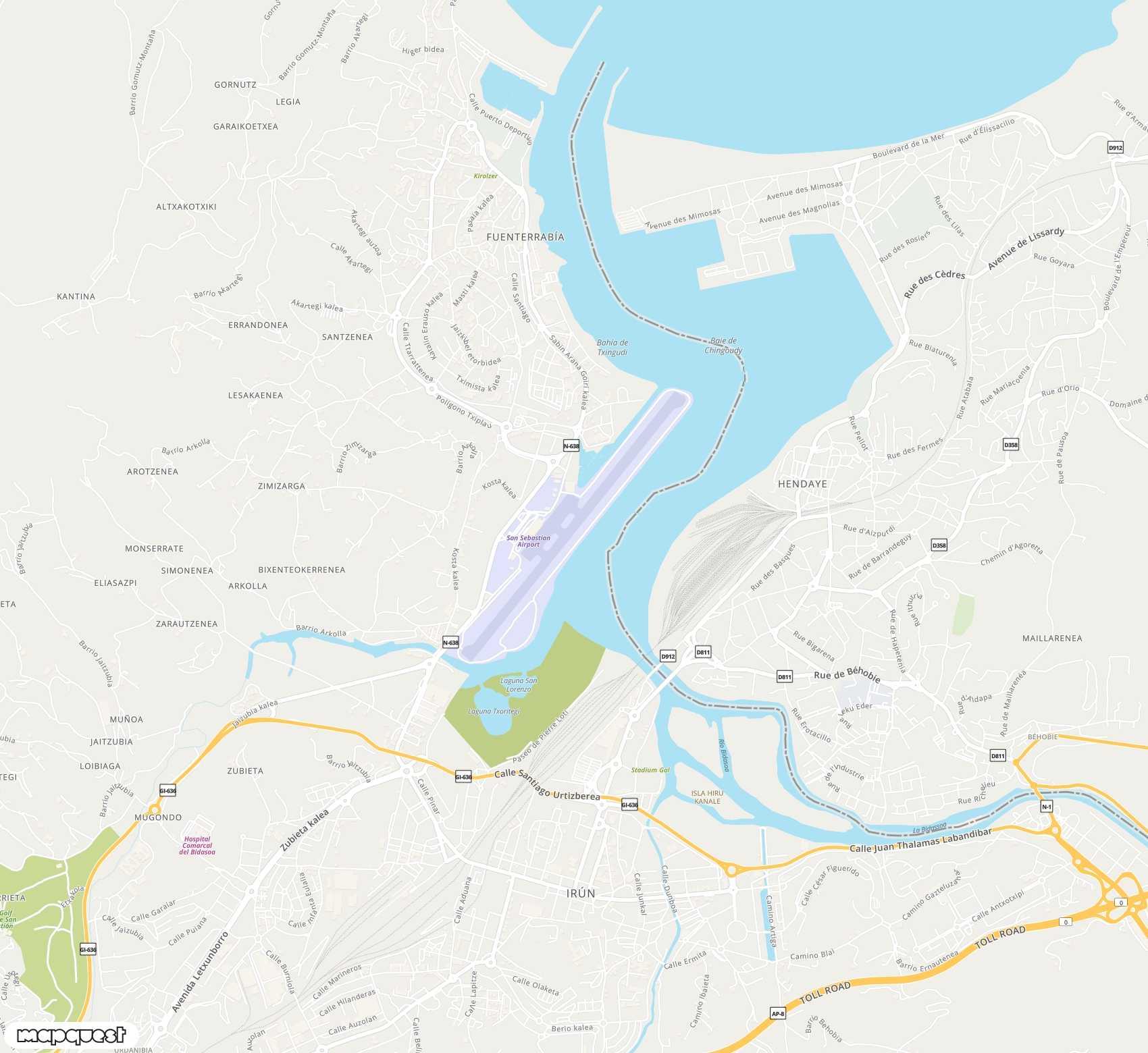 Carte de <br />
<b>Deprecated</b>:  Function utf8_encode() is deprecated in <b>/var/www/vhosts/airprt.net/httpdocs/inc/functions-labels.php</b> on line <b>74</b><br />
<span>Aéroport de </span>San Sebastián<span>(EAS)</span>