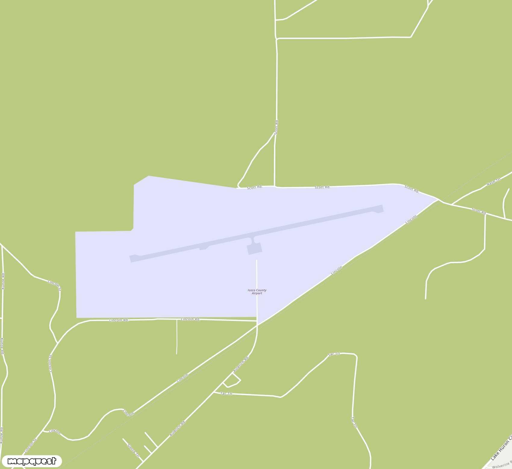 Carte de <span>Aérodrome de </span>Iosco County<span>(ECA)</span>