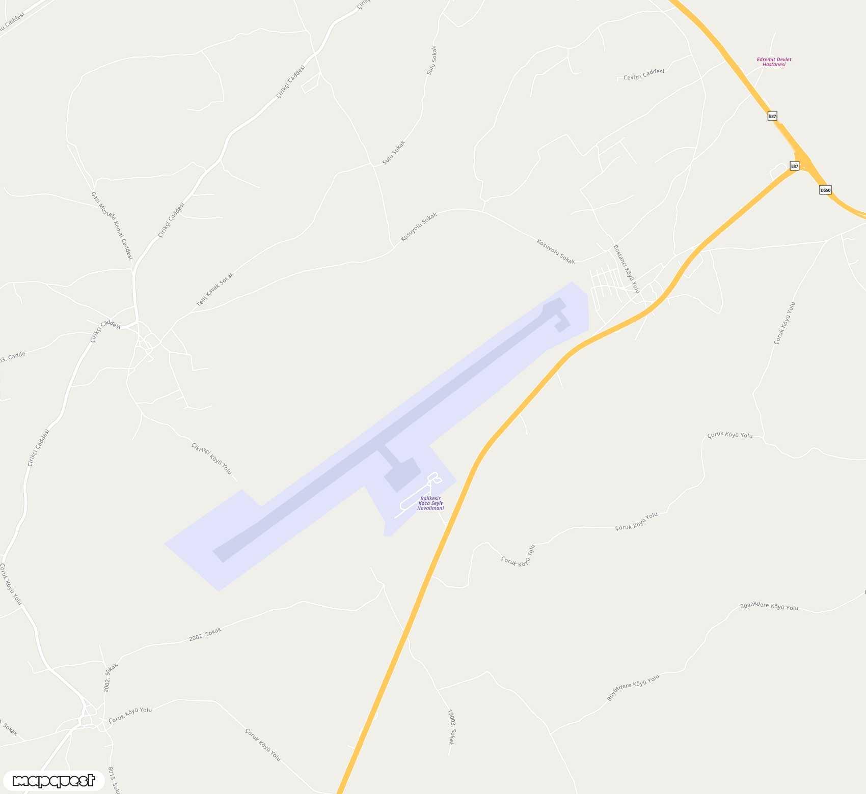 Carte de Bal?kesir Koca Seyit <span>airport (EDO)</span>