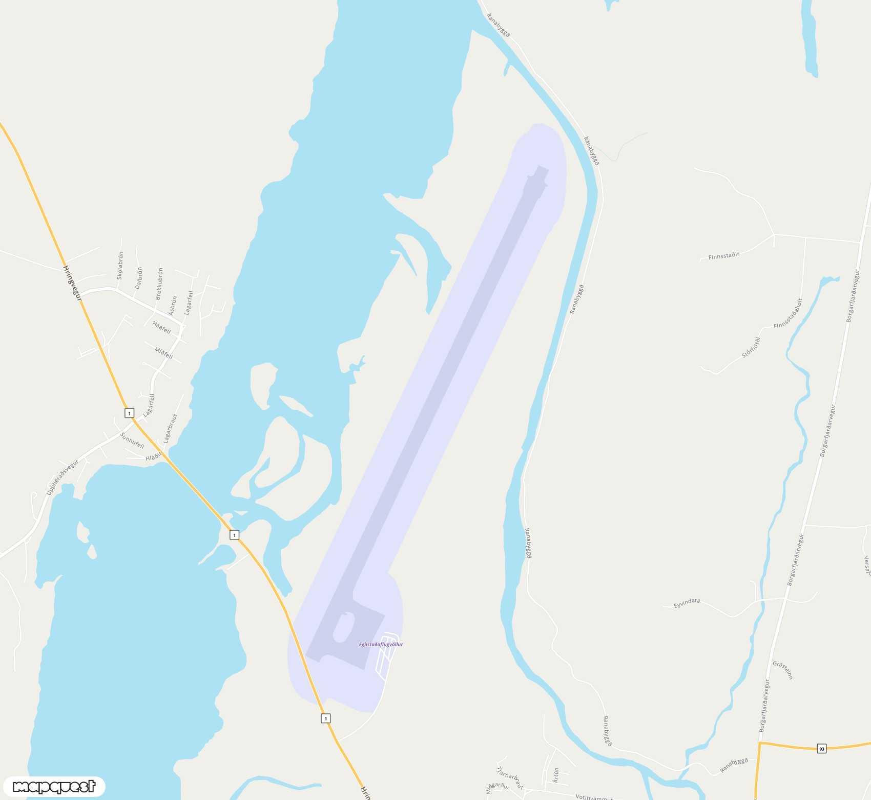 Carte de Egilsstaðir <span>airport (EGS)</span>
