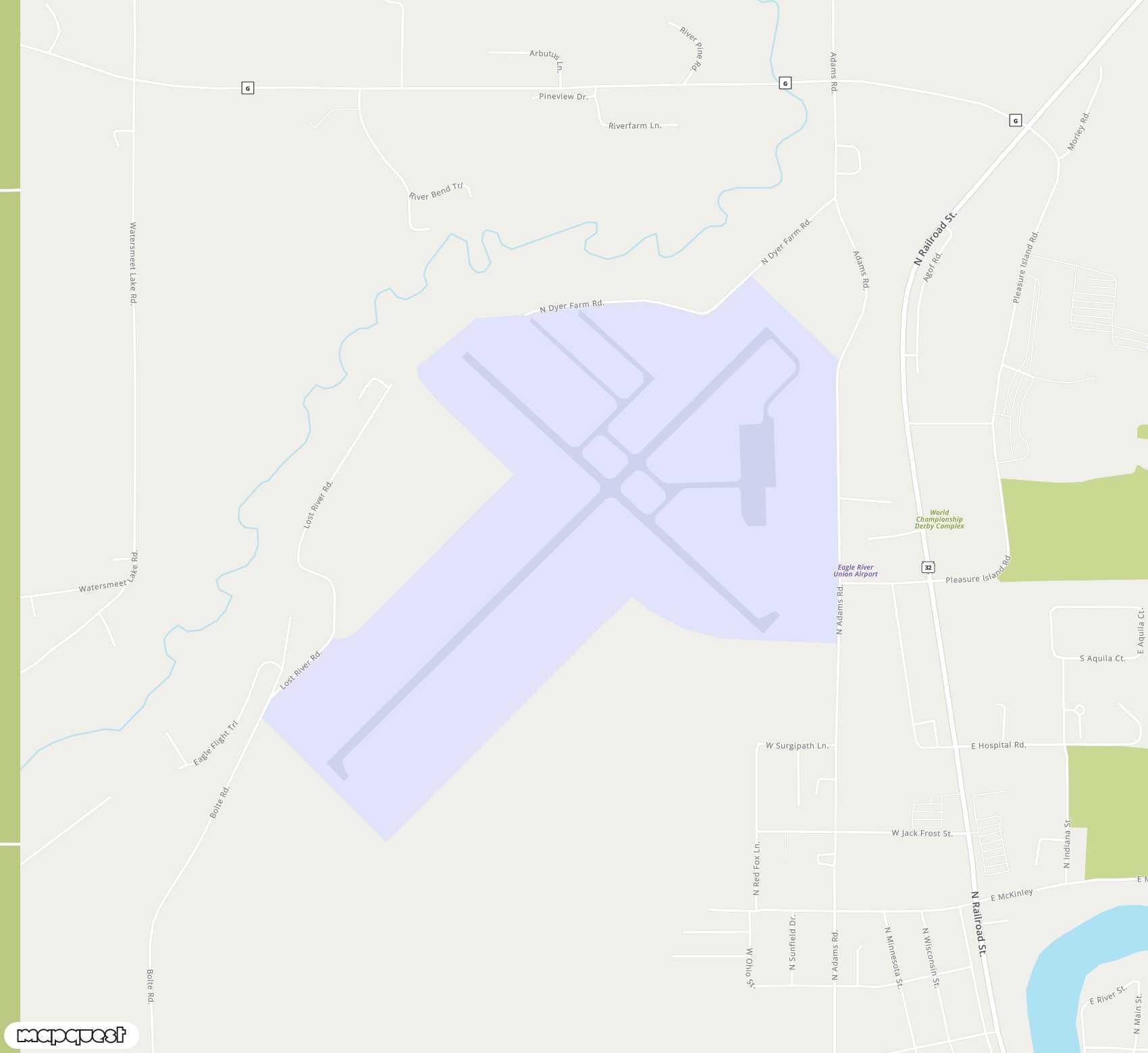 Carte de <span>Aérodrome de </span>Eagle River Union<span>(EGV)</span>