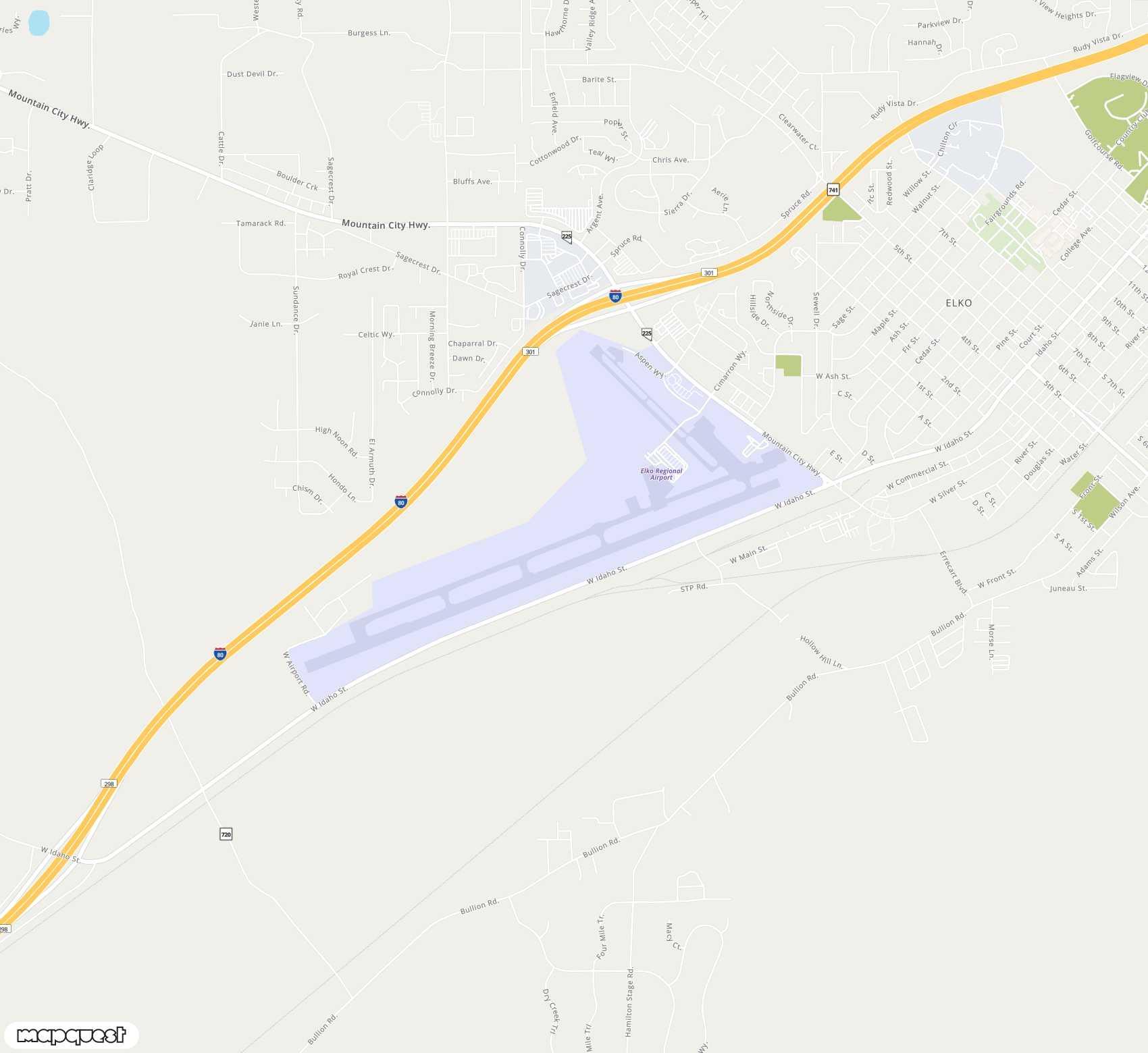 Carte de <span>Aéroport de </span>Elko Regional<span>(EKO)</span>