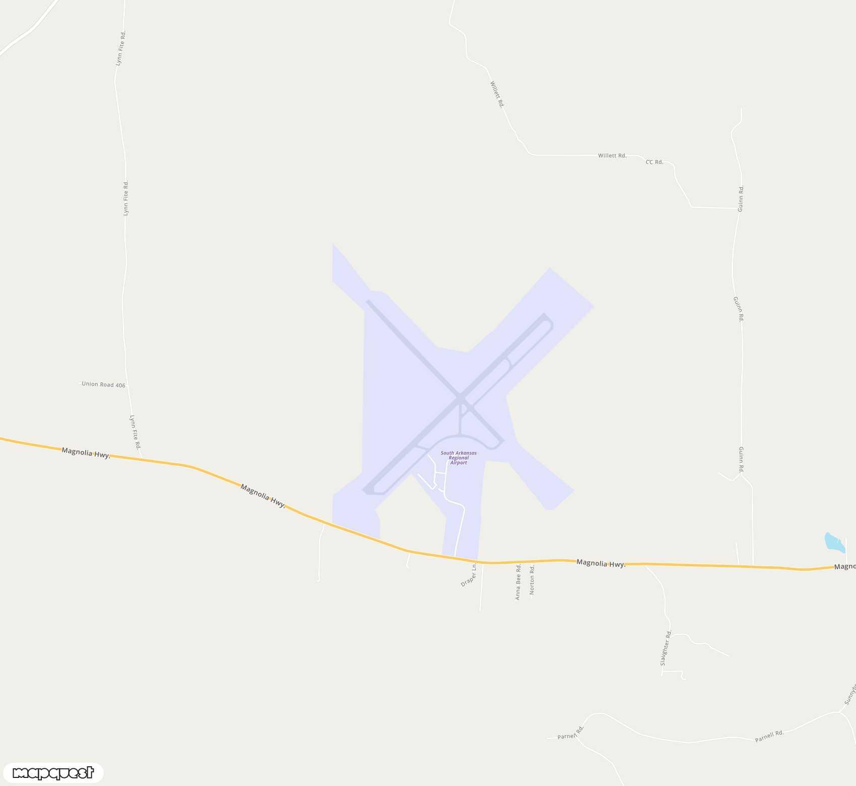 Carte de <span>Aéroport de </span>South Arkansas Regional At Goodwin Field<span>(ELD)</span>