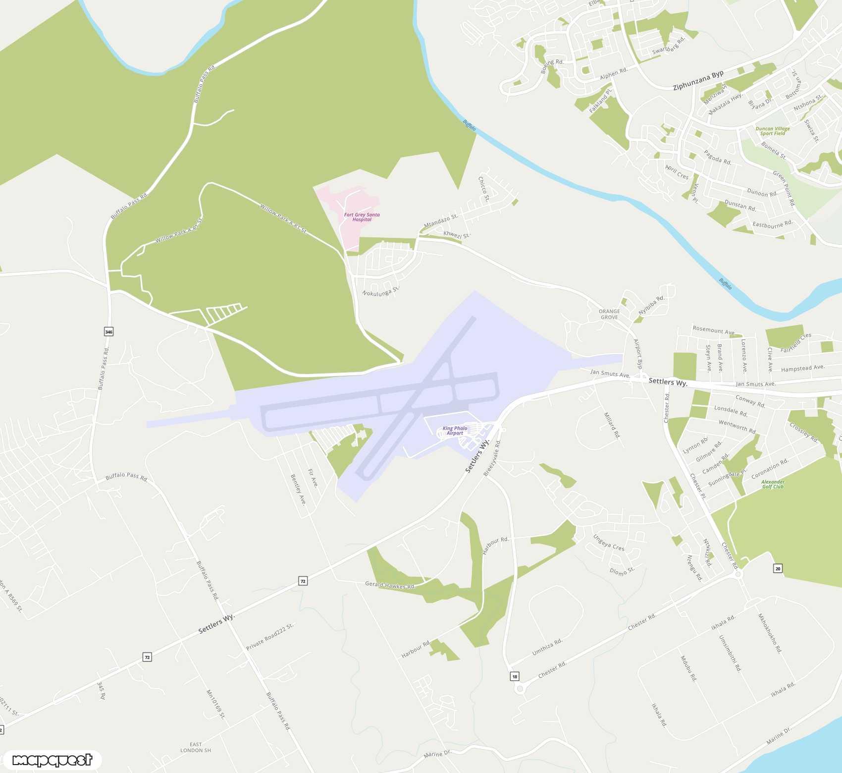 Carte de Ben Schoeman <span>airport (ELS)</span>