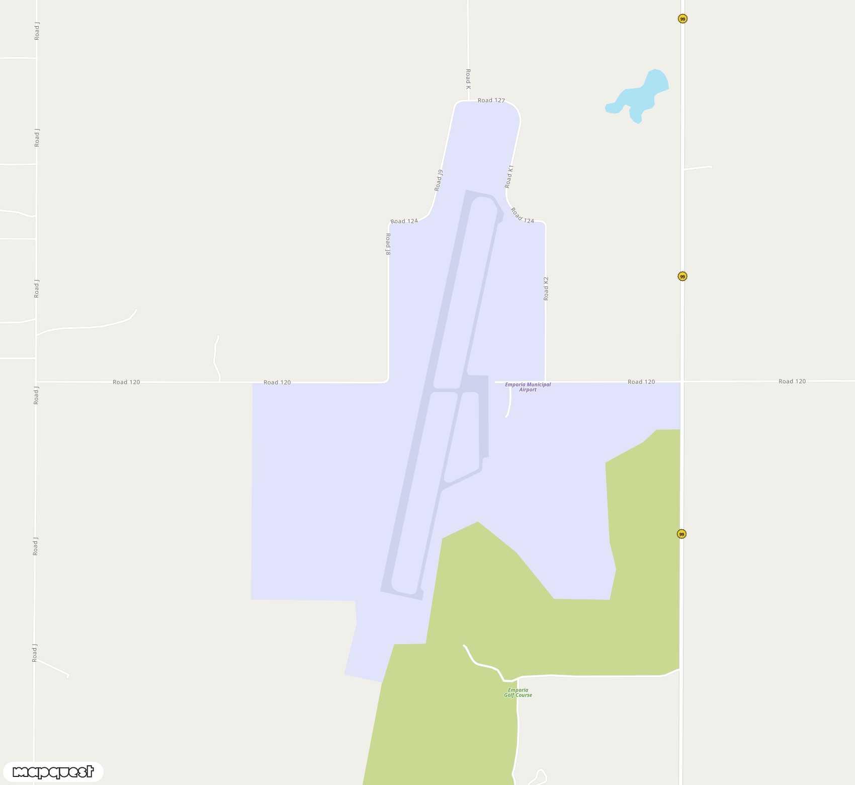 Carte de <span>Aérodrome de </span>Emporia Municipal<span>(EMP)</span>