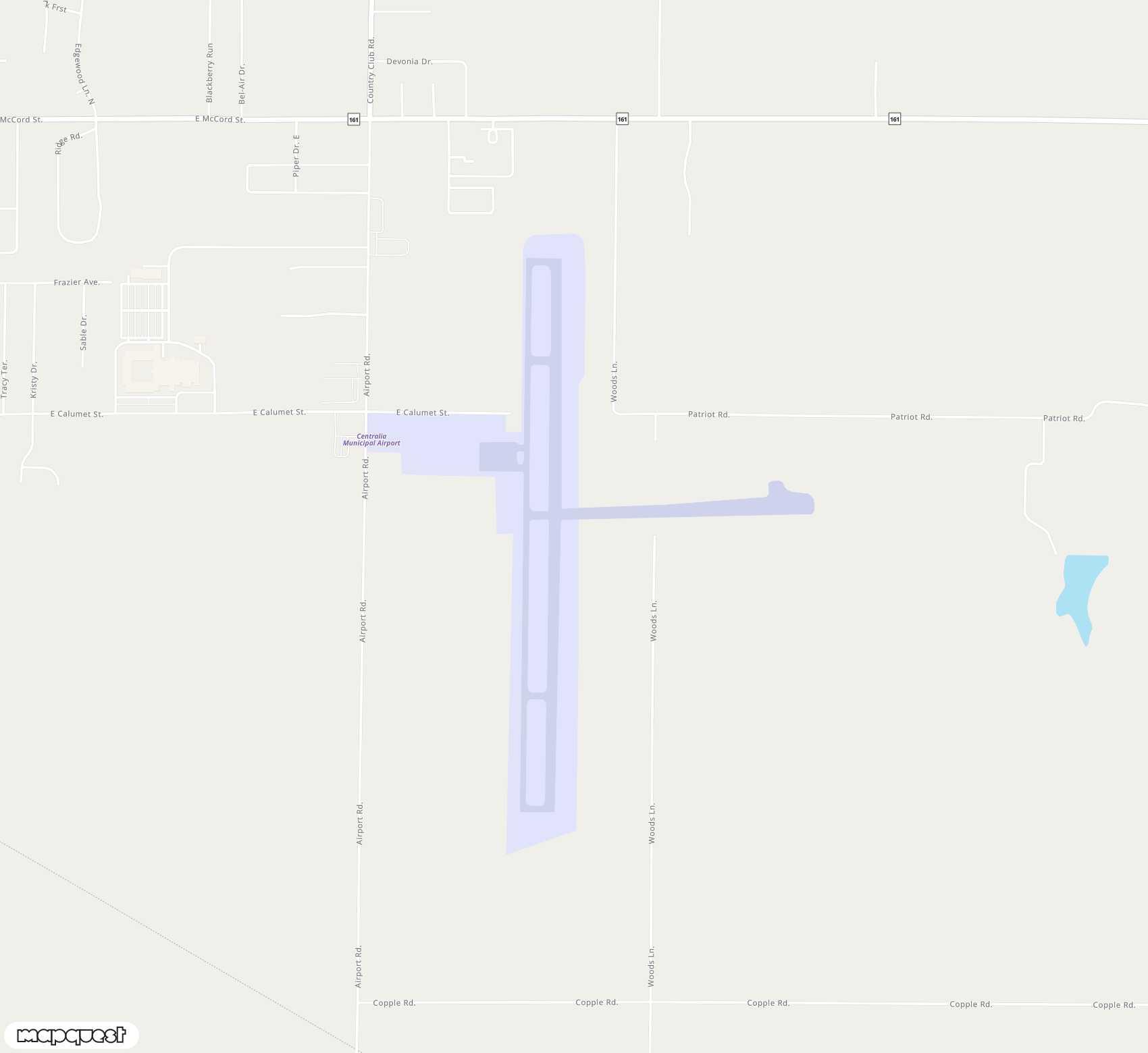 Carte de <span>Aérodrome de </span>Centralia Municipal<span>(ENL)</span>