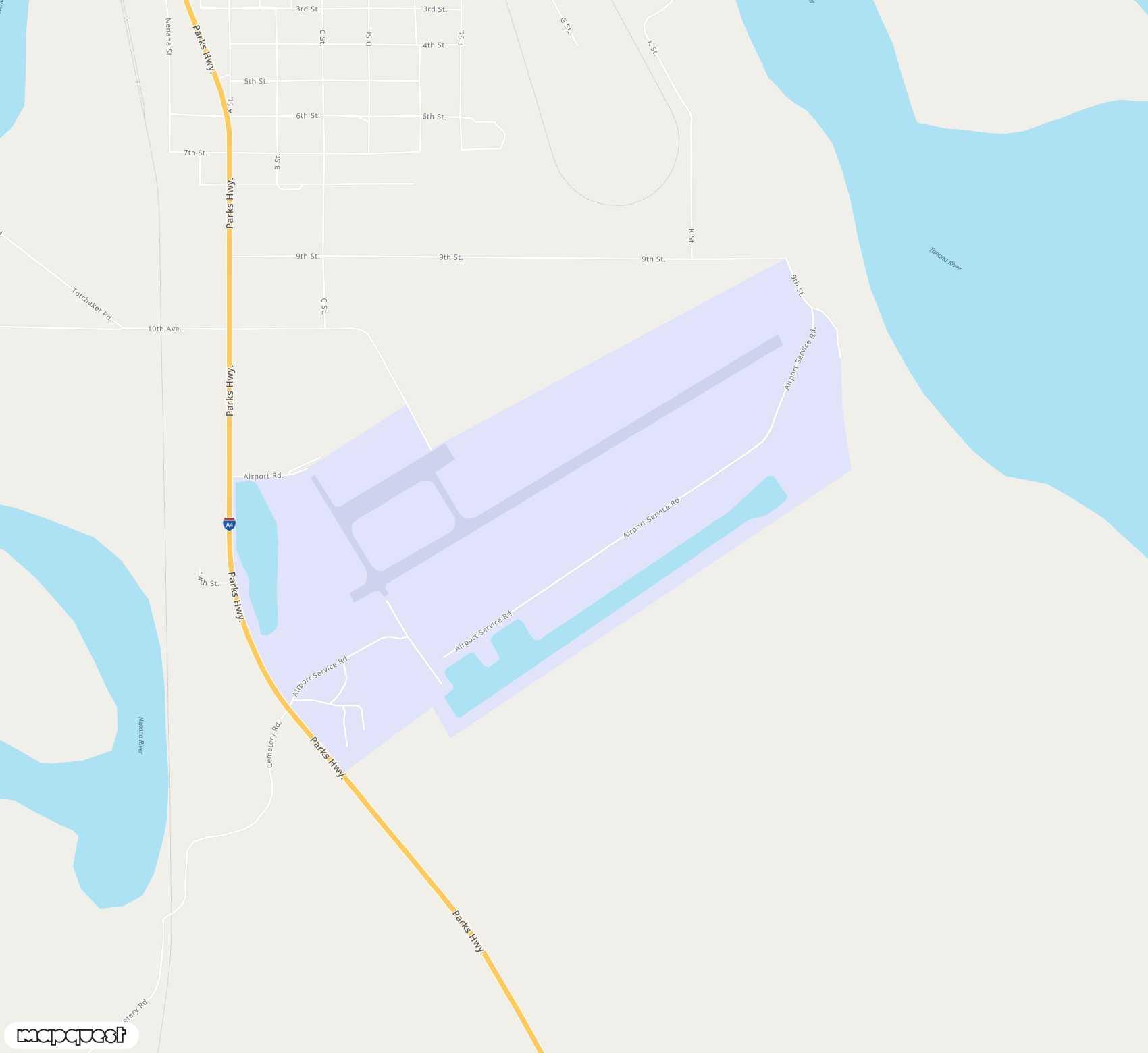 Carte de <span>Aéroport de </span>Nenana Municipal<span>(ENN)</span>