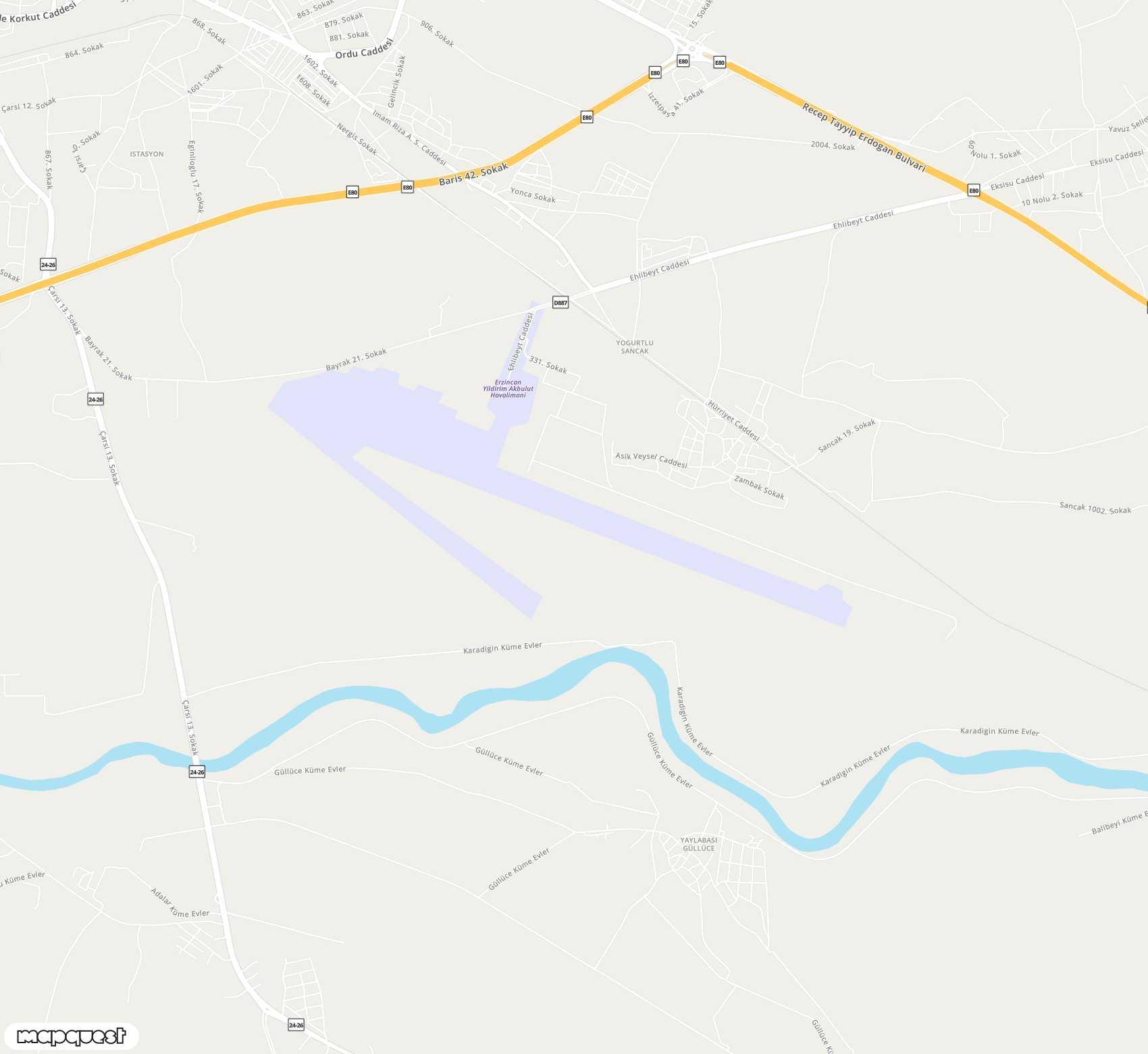 Carte de <span>Aéroport de </span>Erzincan<span>(ERC)</span>