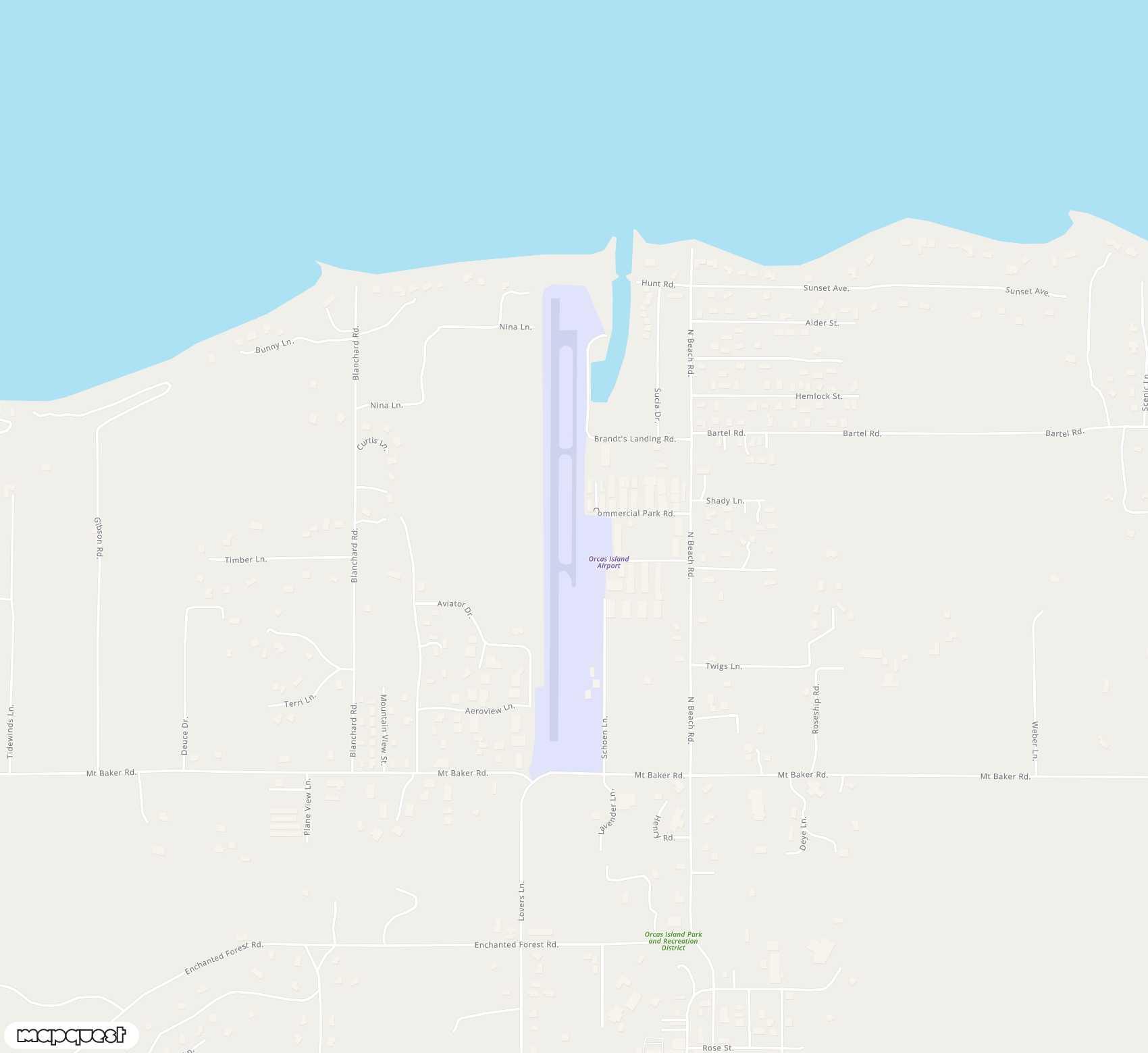 Carte de <span>Aérodrome de </span>Orcas Island<span>(ESD)</span>