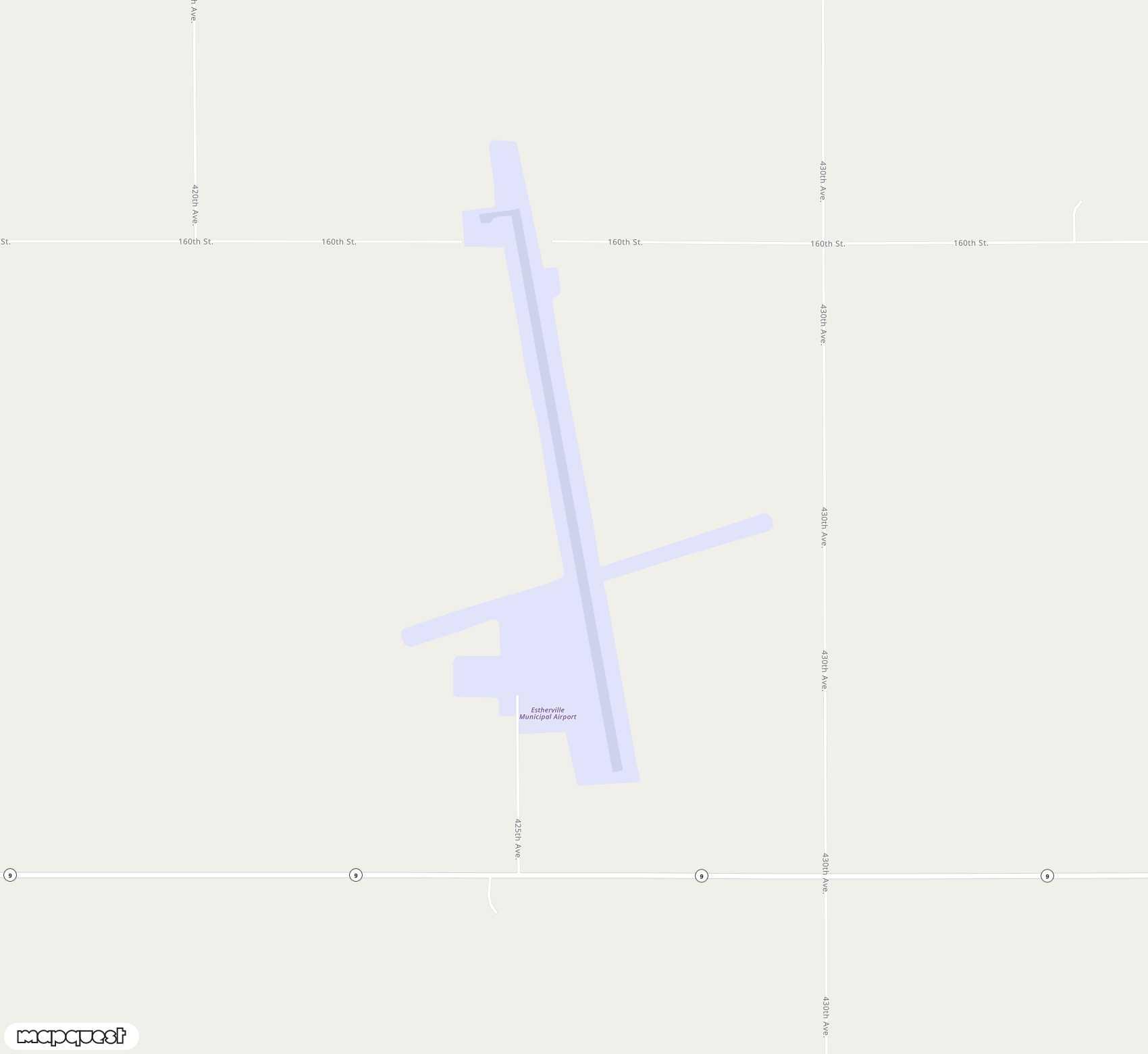 Carte de <span>Aérodrome de </span>Estherville Municipal<span>(EST)</span>