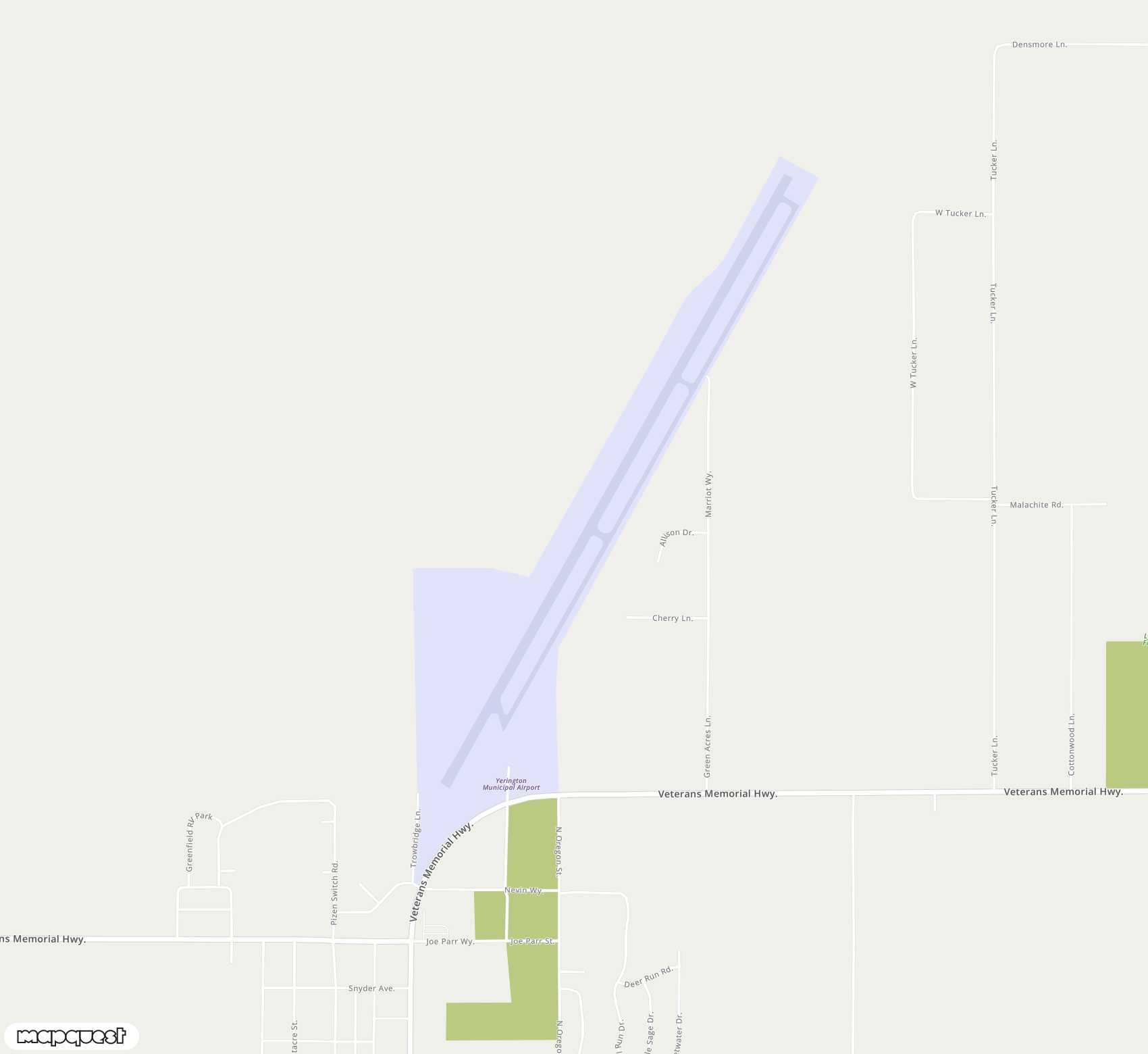 Carte de <span>Aérodrome de </span>Yerington Municipal<span>(EYR)</span>