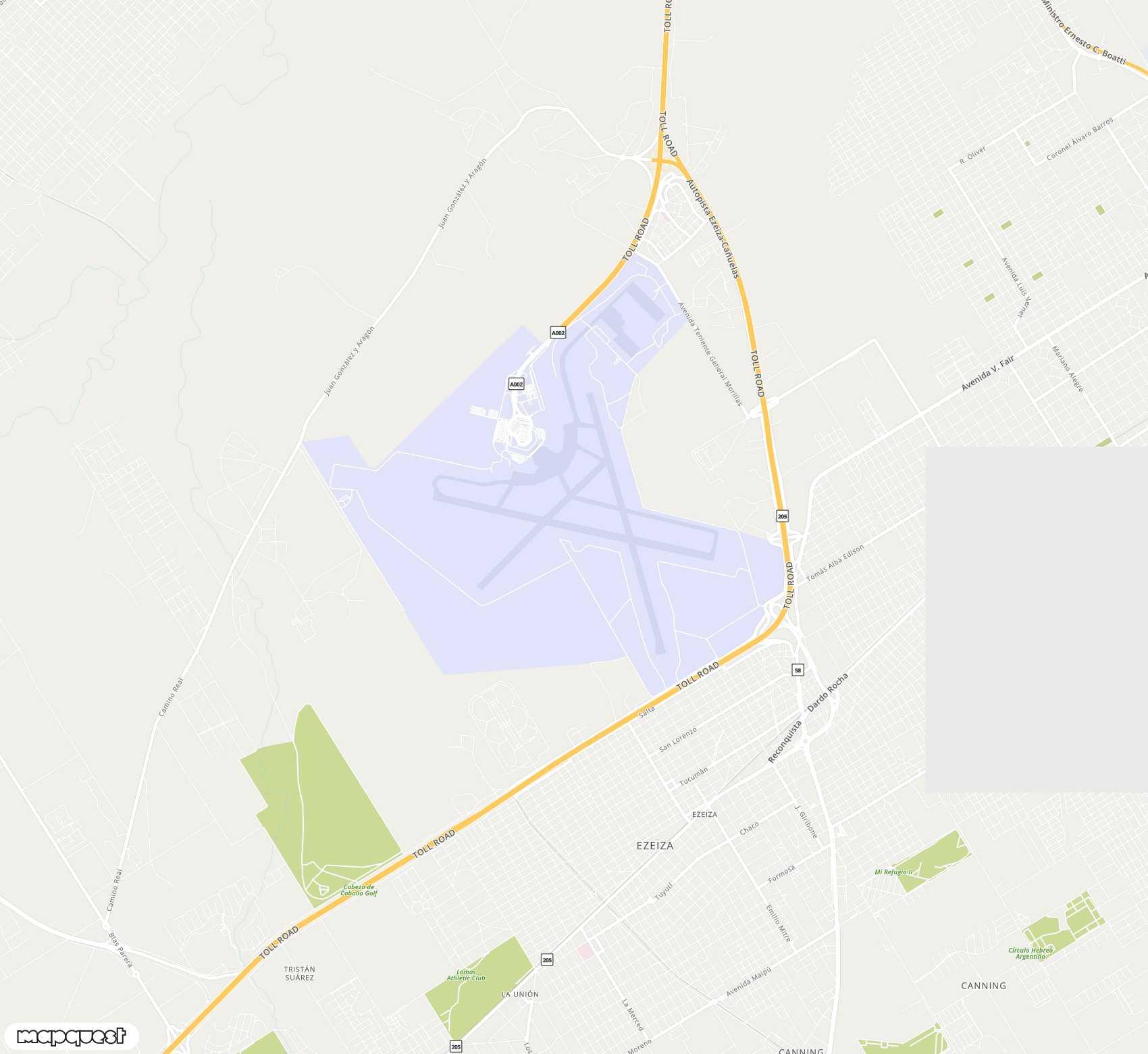 Carte de Ministro Pistarini <span>international airport (EZE)</span>