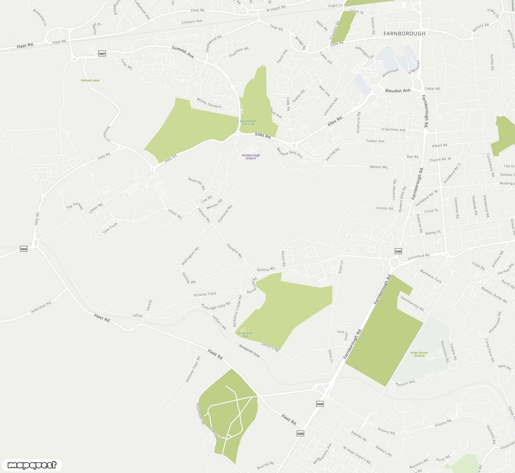 Carte de Farnborough <span>airport (FAB)</span>