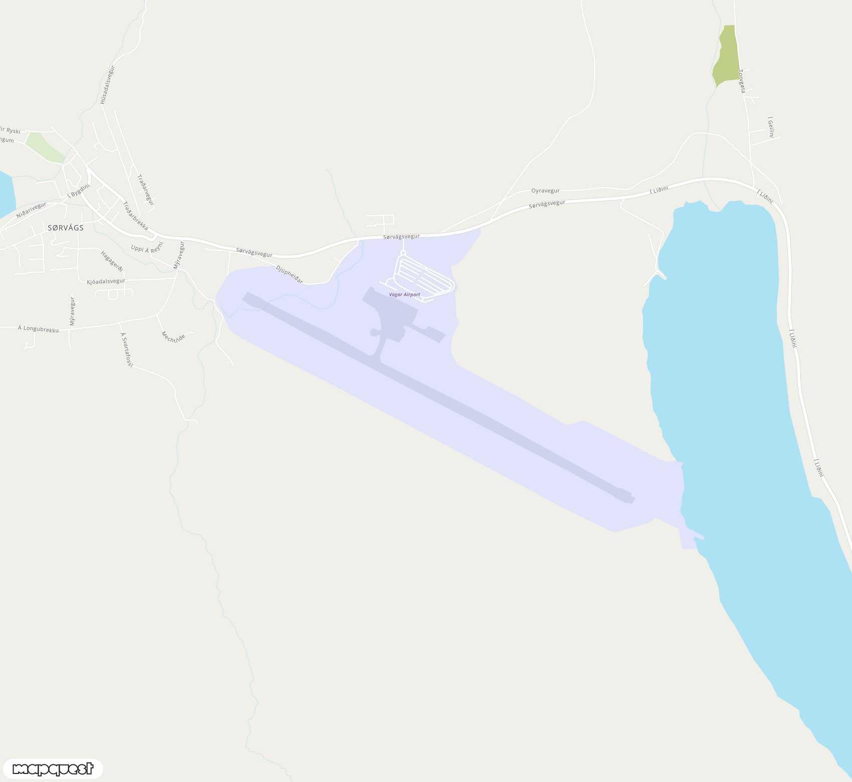 Carte de Vágar <span>airport (FAE)</span>