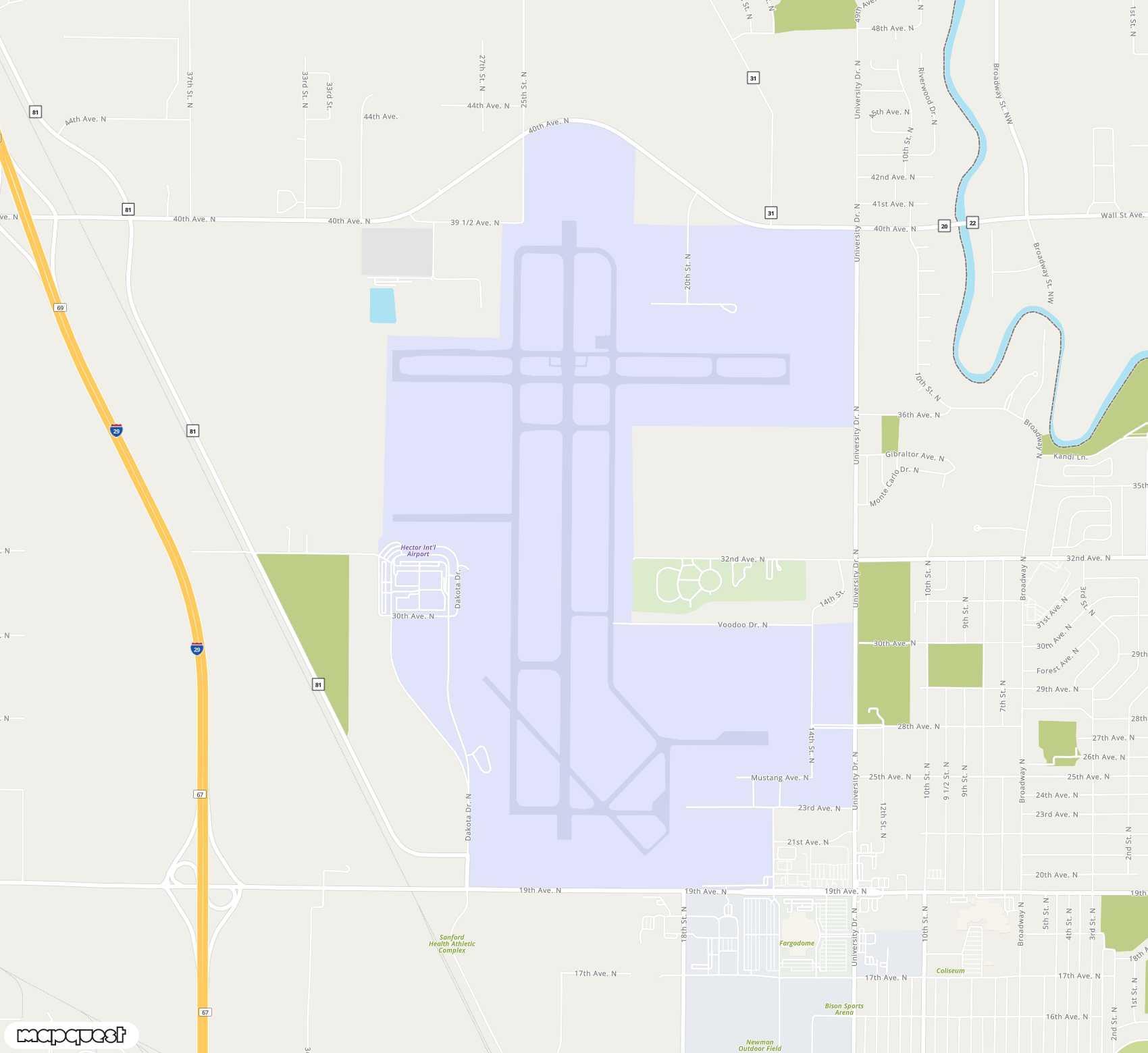 Carte de Hector <span>airport (FAR)</span>