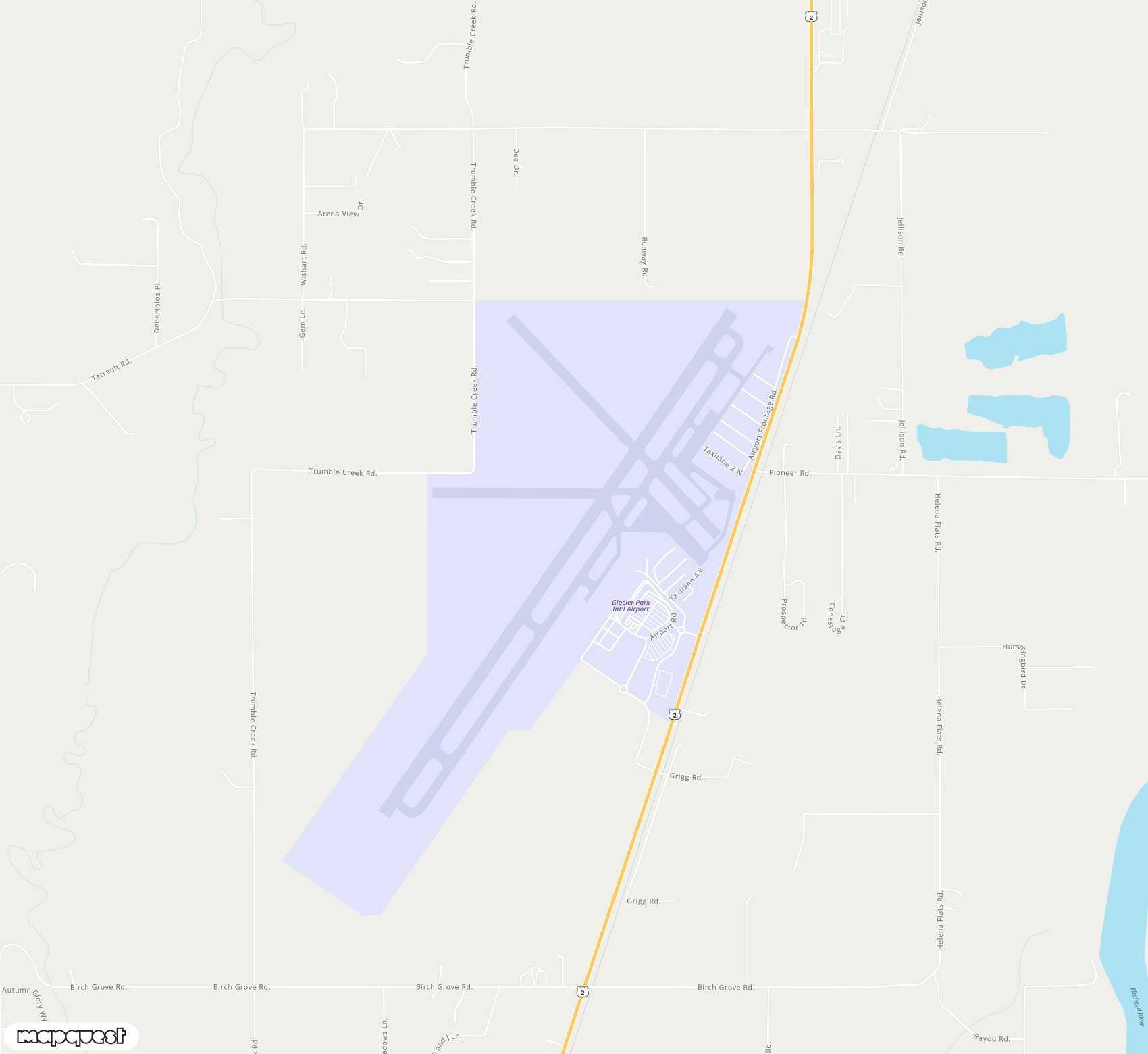 Carte de Glacier Park <span>airport (FCA)</span>