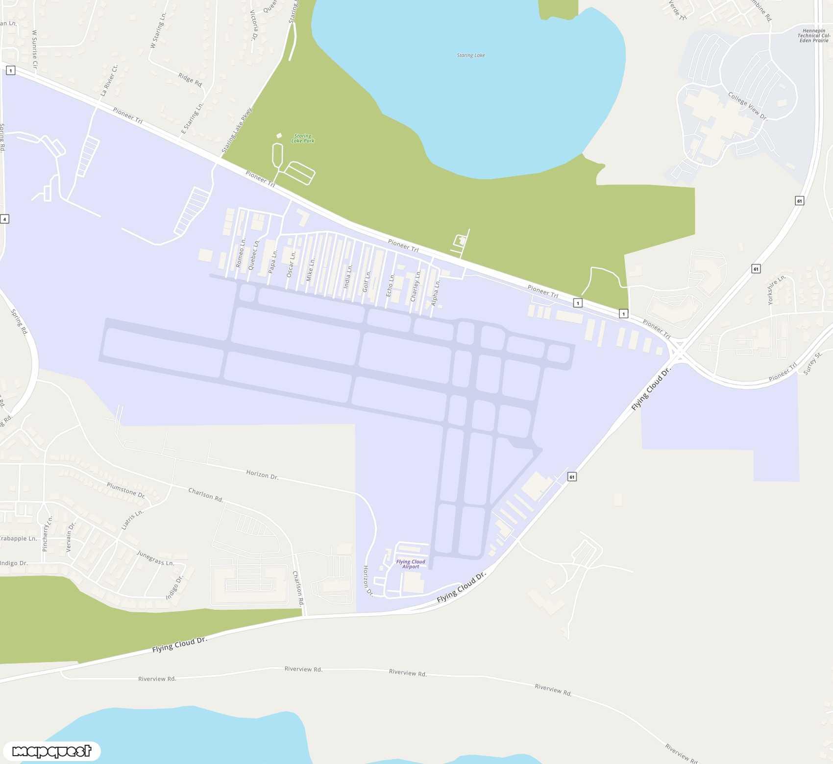 Carte de <span>Aérodrome de </span>Flying Cloud<span>(FCM)</span>