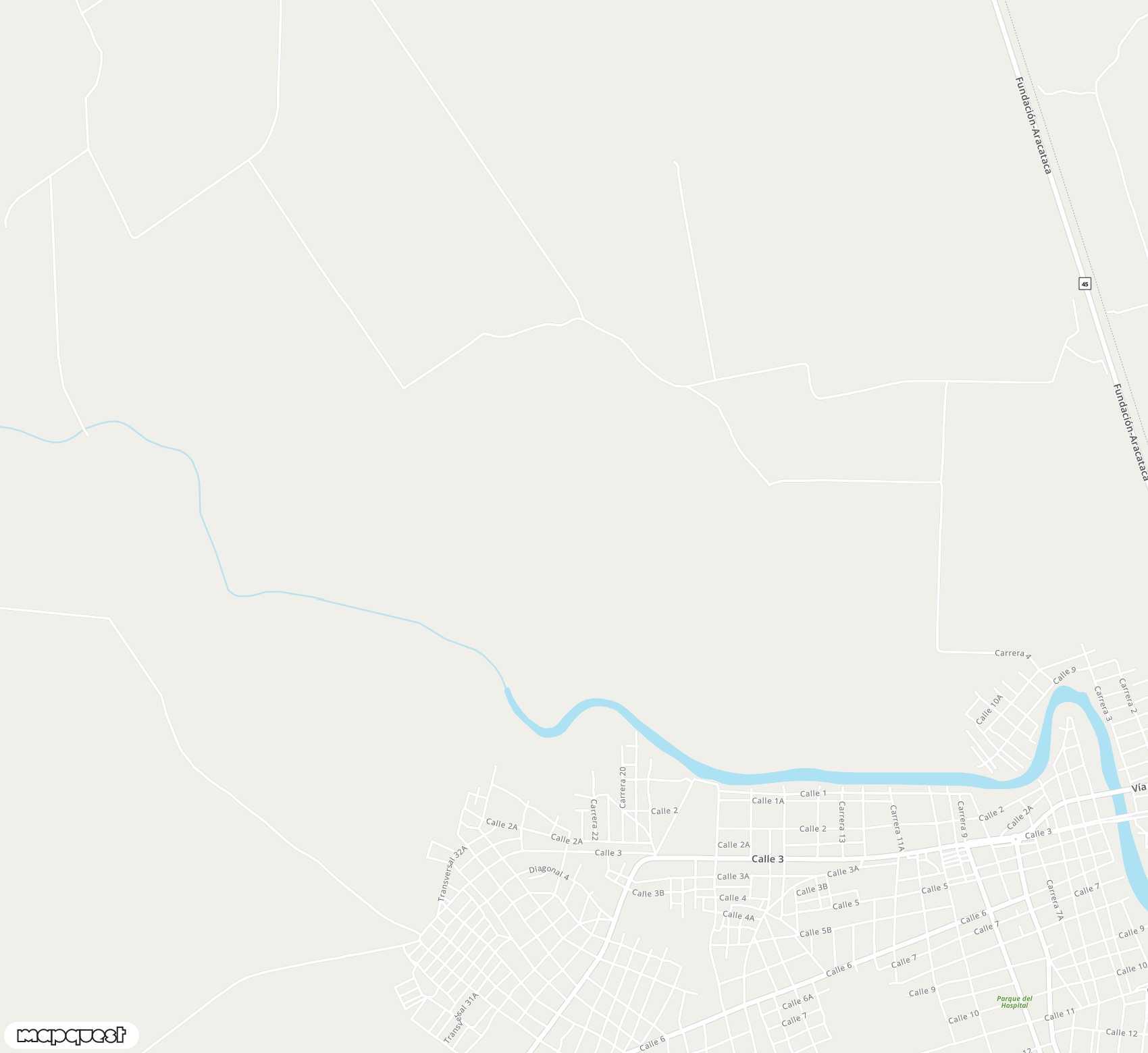 Carte de <span>Aérodrome de </span>Fundación<span>(FDA)</span>